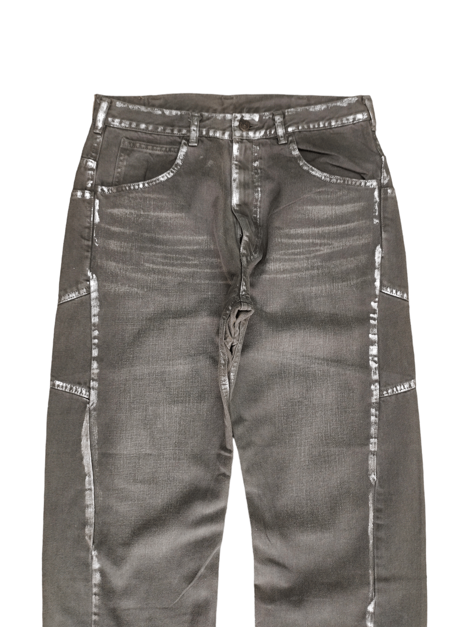Comme des Garcons × Undercover Vintage Y2k Ark Japan Painted Jnco Style Baggy Jeans Size US 31 - 2 Thumbnail