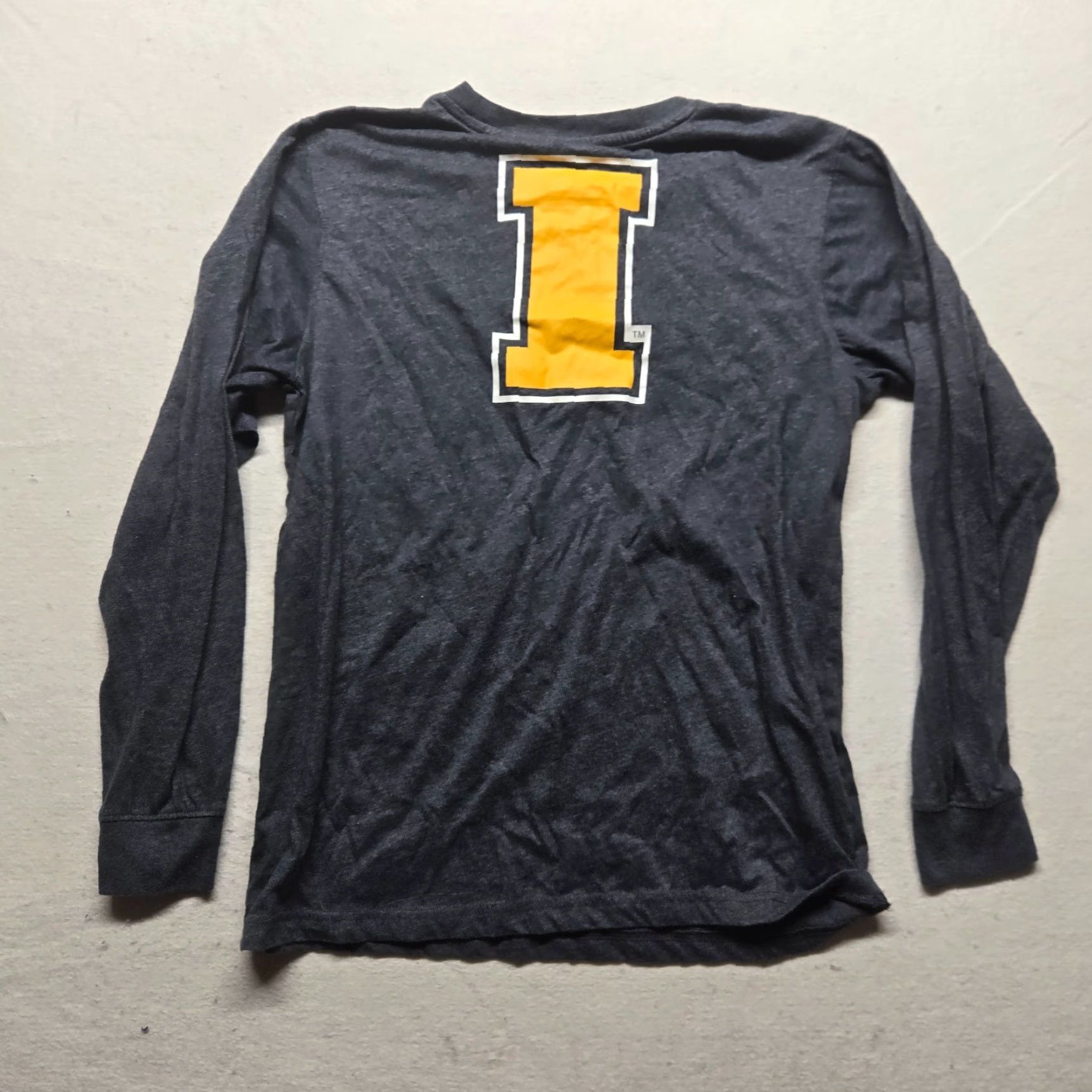 Vintage Colosseum Iowa Hawkeyes Long Sleeve T-Shirt Adult Medium Gray Sports Logo Cotton Blend All Seasons Men Size US M / EU 48-50 / 2 - 6 Thumbnail