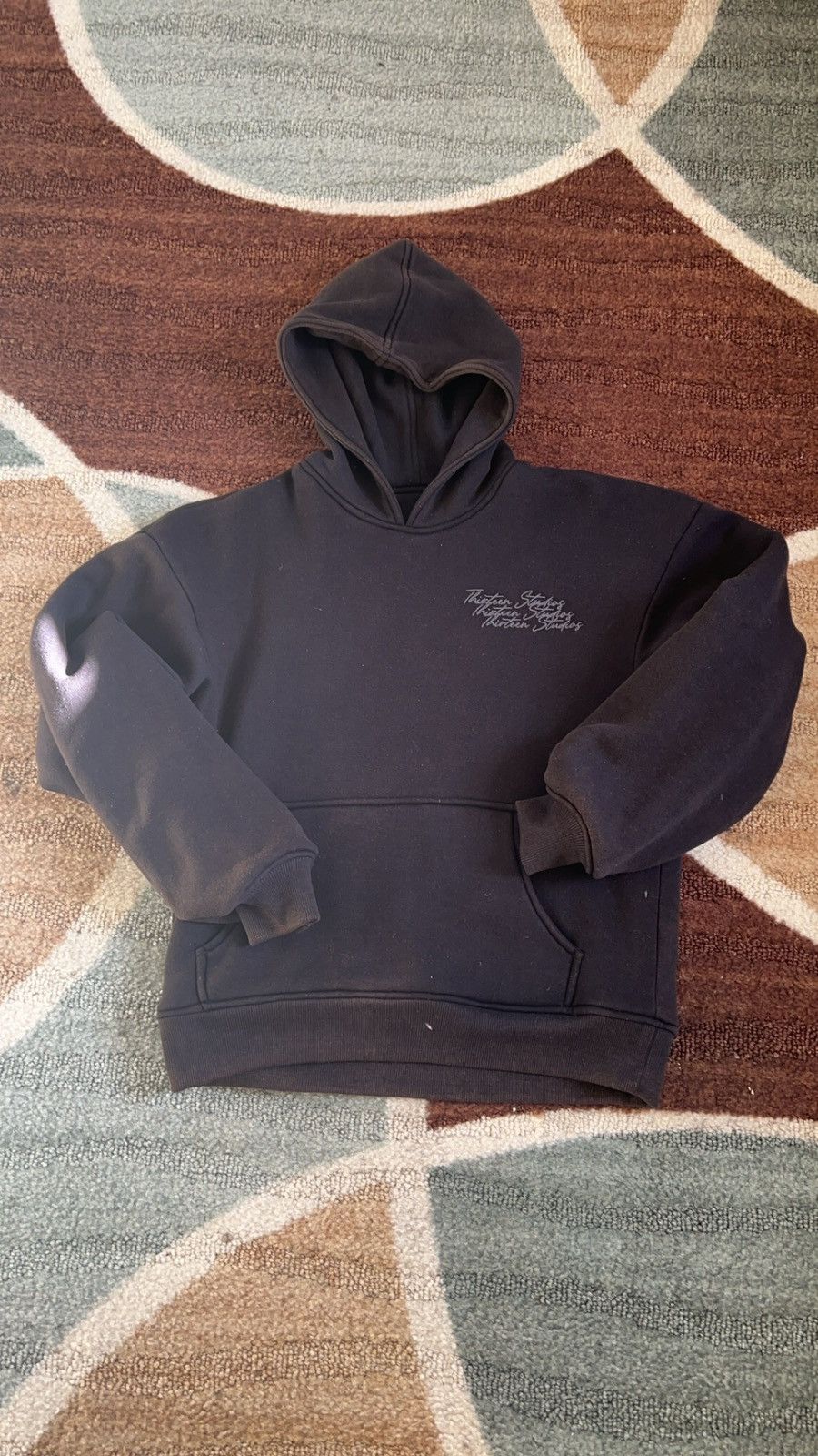image of Thirteen Studios Triple Logo in Black, Men's (Size Large)