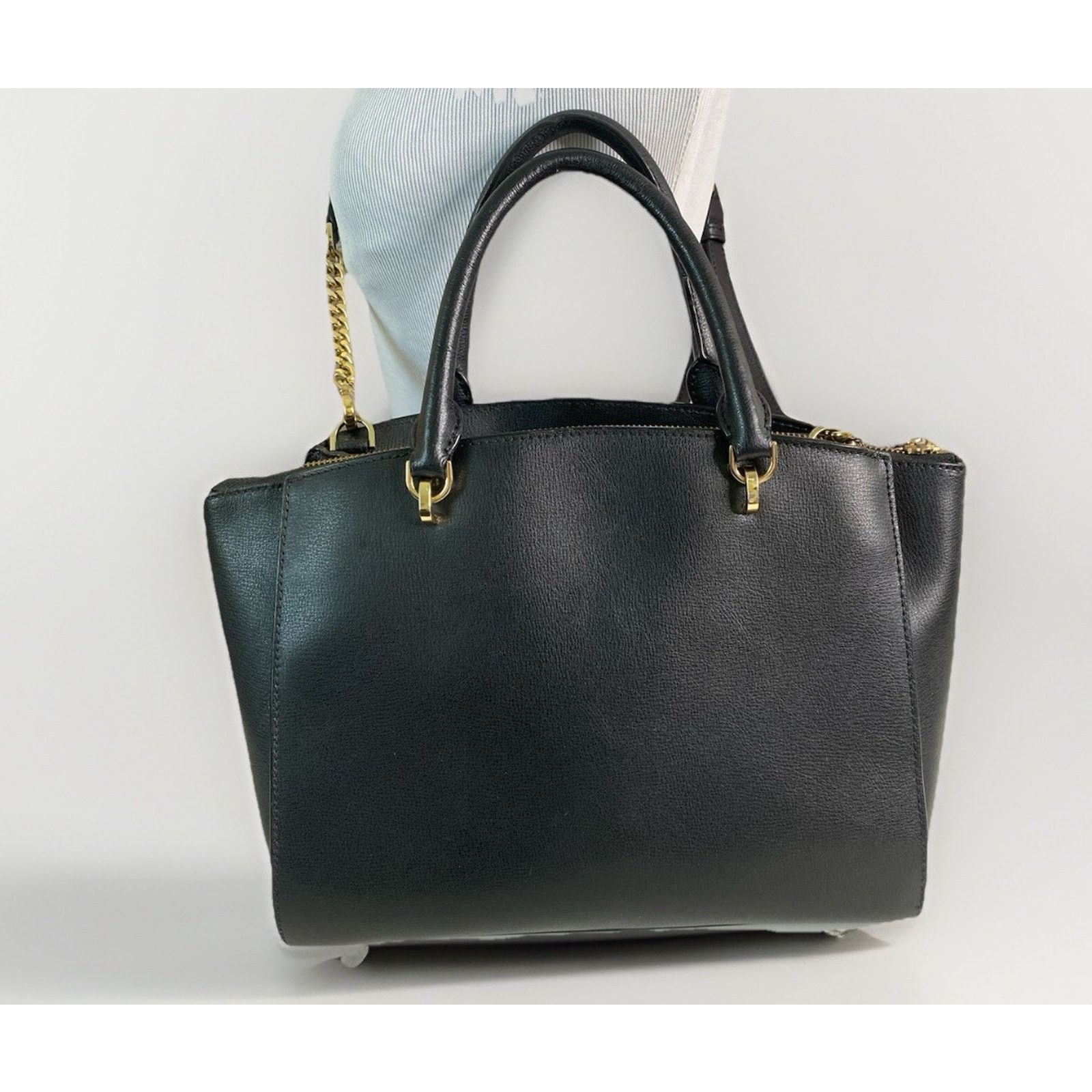 Michael Kors MICHAEL MICHAEL KORS ELLIS BLACK LEATHER CROSSBODY SHOULDER Size ONE SIZE - 3 Thumbnail