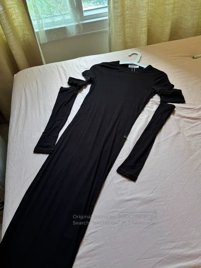 Helmut Lang Helmut Lang Women's Long-Sleeve Dress Modern Sexy Cut-Out Size XS / US 0-2 / IT 36-38 - 4 Thumbnail