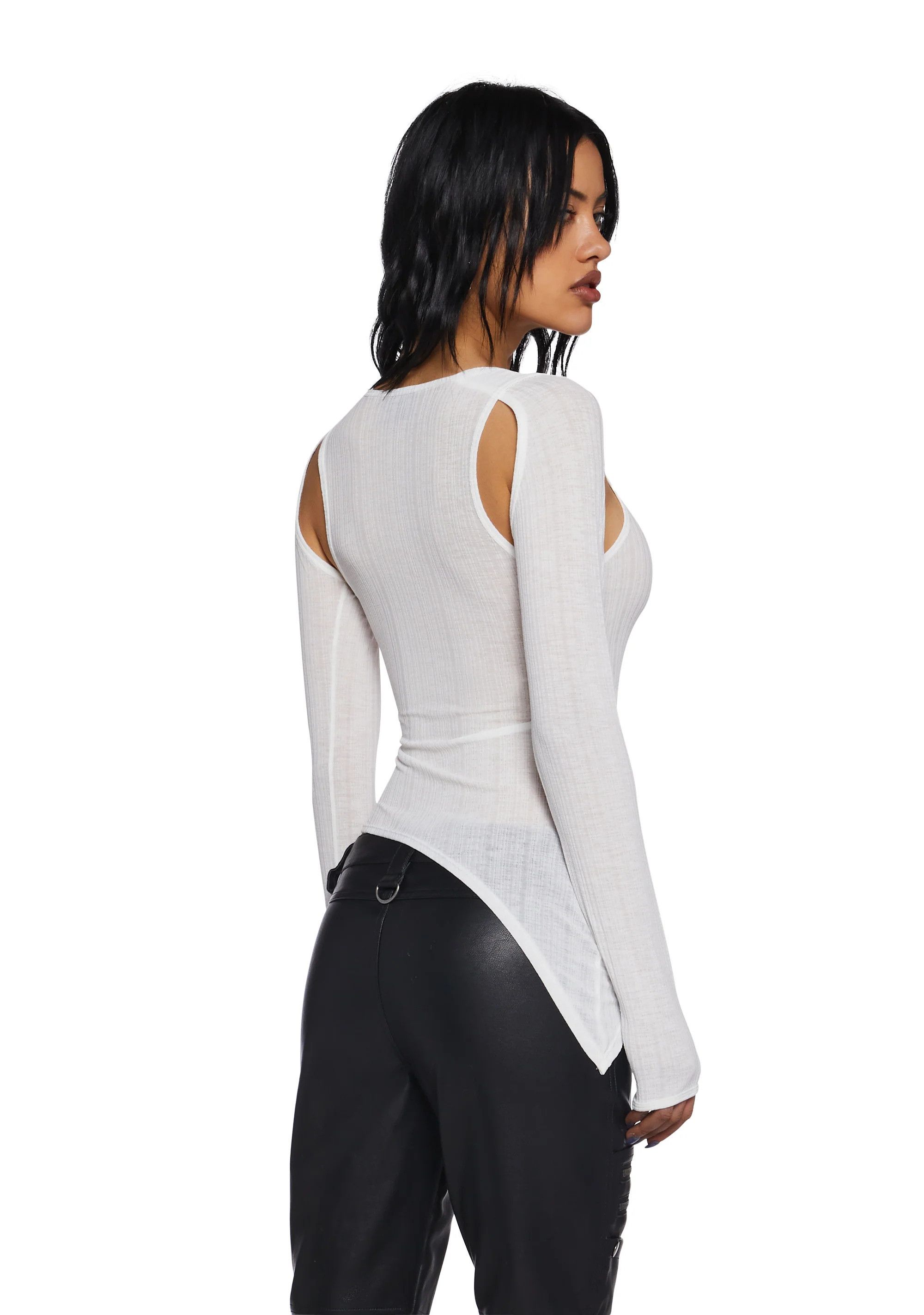 Other White asymmetrical cut out long sleeve top Size XS / US 0-2 / IT 36-38 - 4 Thumbnail