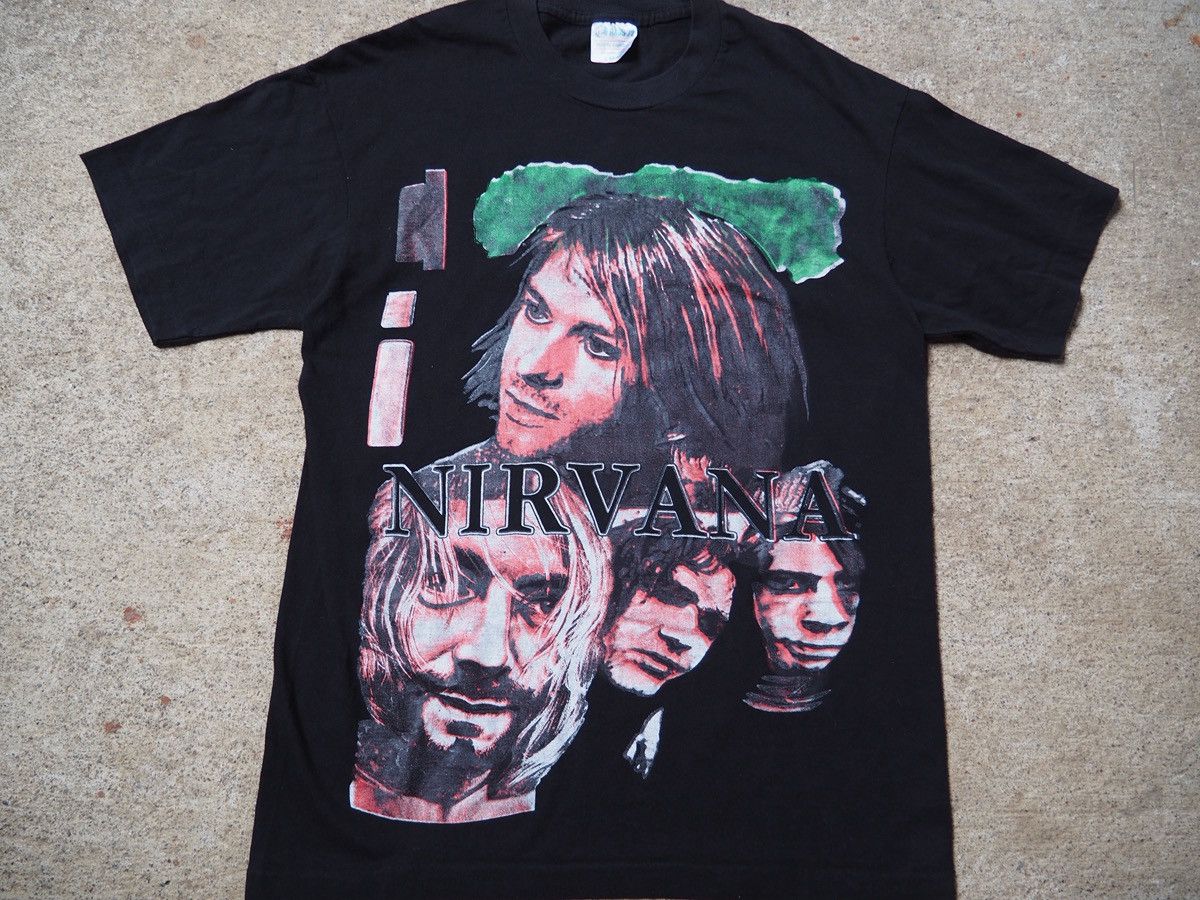 Vintage Vintage 90s Nirvana Bootleg Tee, Single Stitch – Size L Size US L / EU 52-54 / 3 - 2 Thumbnail