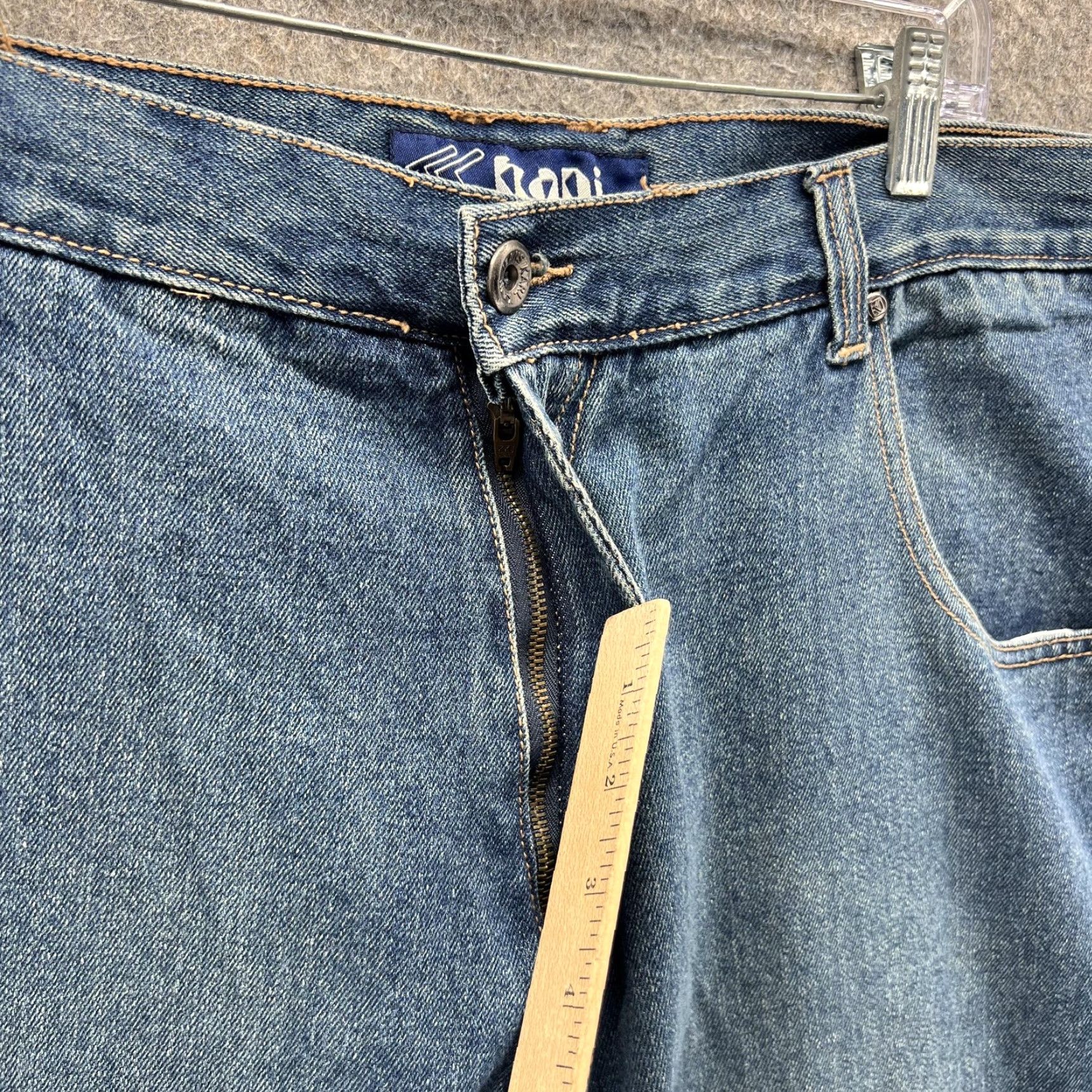 Denime VINTAGE Kani Jeans Mens 42x34 Blue Carpenter Loose Baggy Denim Workwear 90s Y2K Size US 42 / EU 58 - 6 Thumbnail
