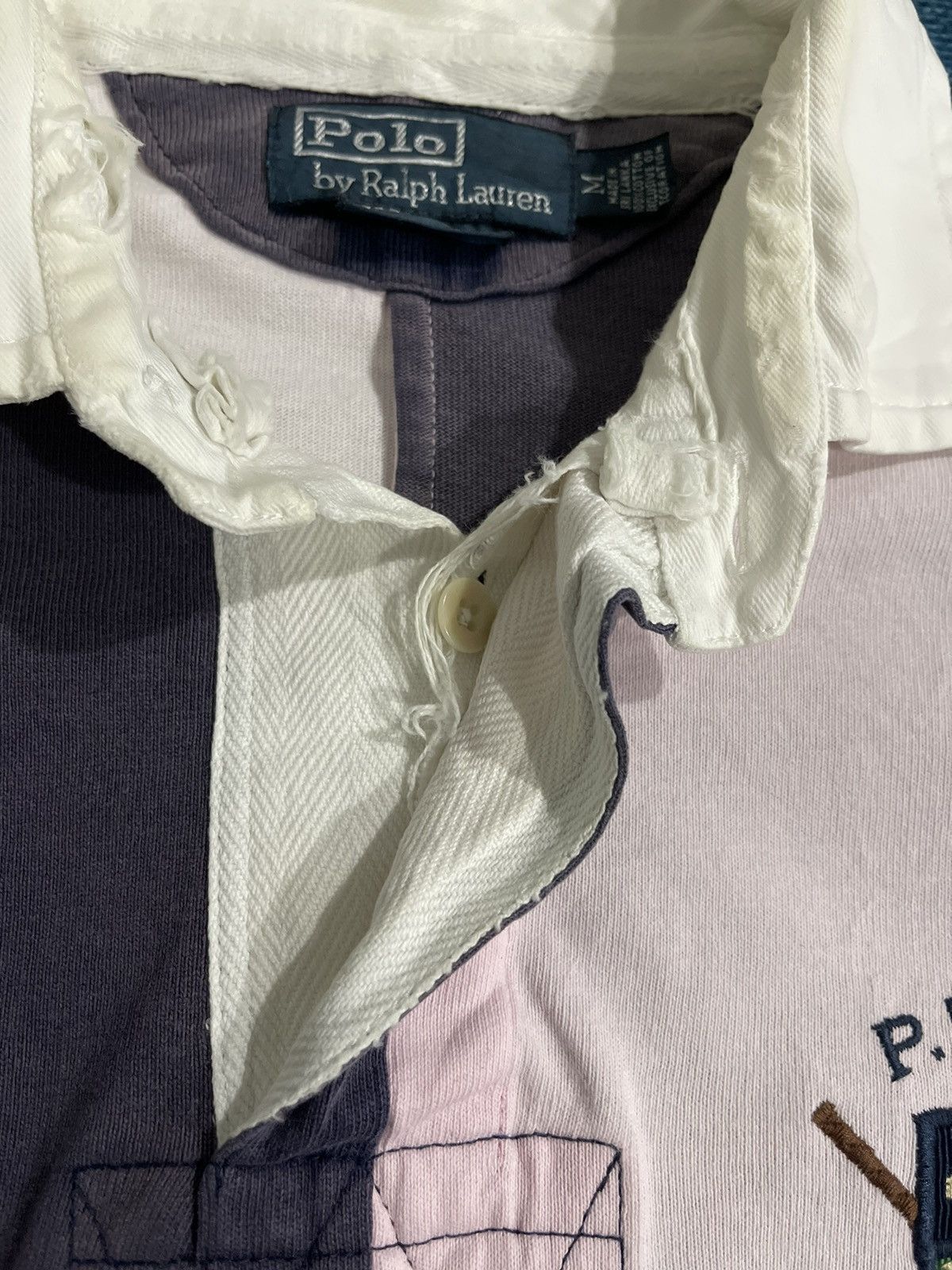 Polo Ralph Lauren Y2k Vintage Faded Polo Ralph Lauren Style Rugby Polo Tee Size US M / EU 48-50 / 2 - 11 Thumbnail