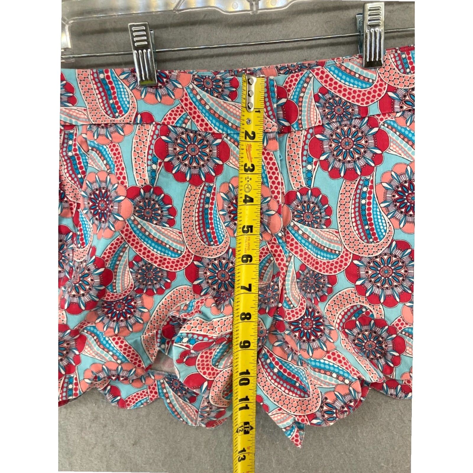 Vintage Womens Boho Shorts Blue Scallop Leg Crown Ivy 6 Size 28" / US 6 / IT 42 - 4 Thumbnail