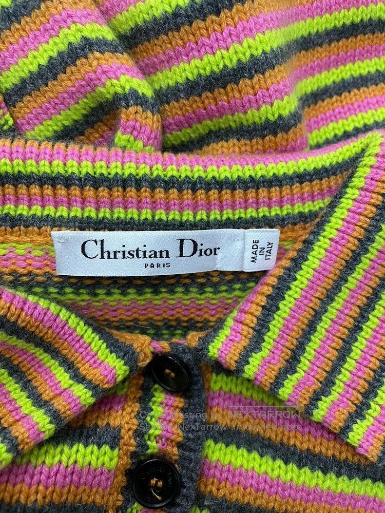 Dior Dior Color Stripe Cashmere Knit Top. Size US M / EU 48-50 / 2 - 4 Thumbnail