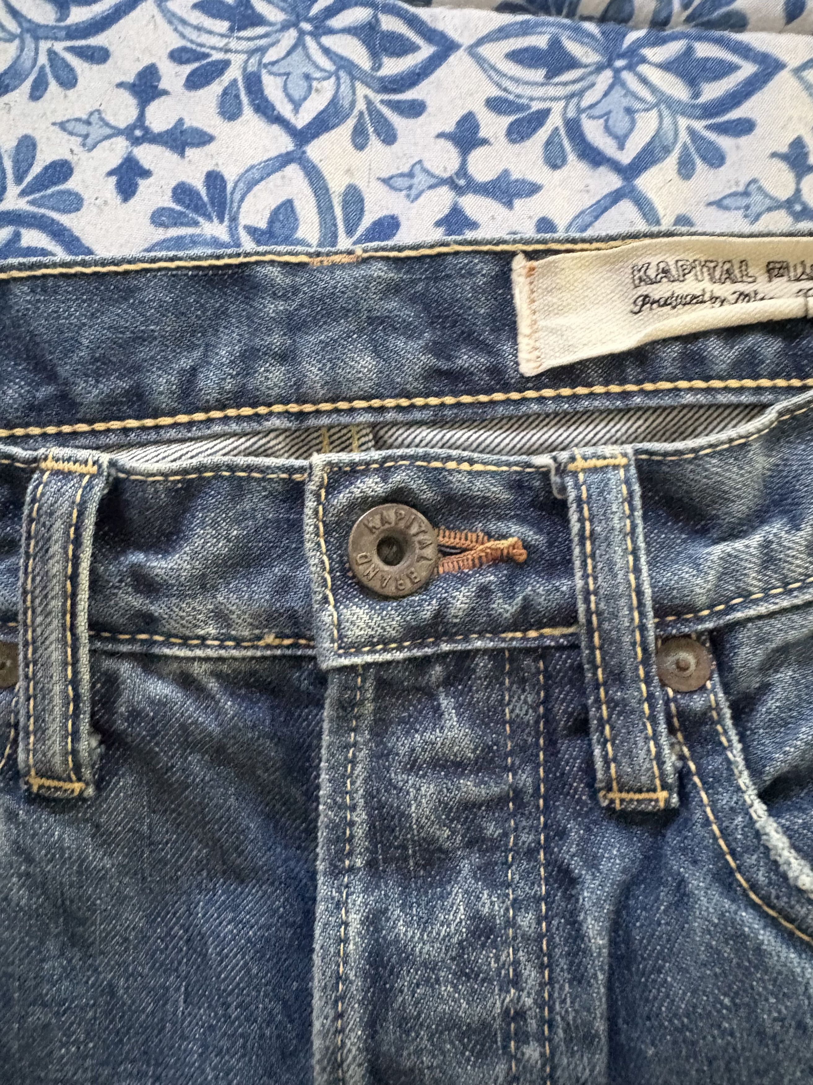 Kapital Kapital 3 Year Processing 14oz Denim 5P Monkey Cisco Blue 30 Size US 30 / EU 46 - 5 Thumbnail