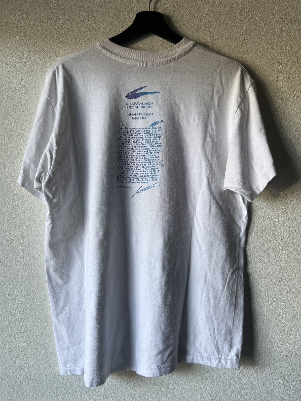 Vintage Vintage Denver Pridefest 1993 Rainbow Flag LGBTQ T-Shirt Size US L / EU 52-54 / 3 - 4 Thumbnail