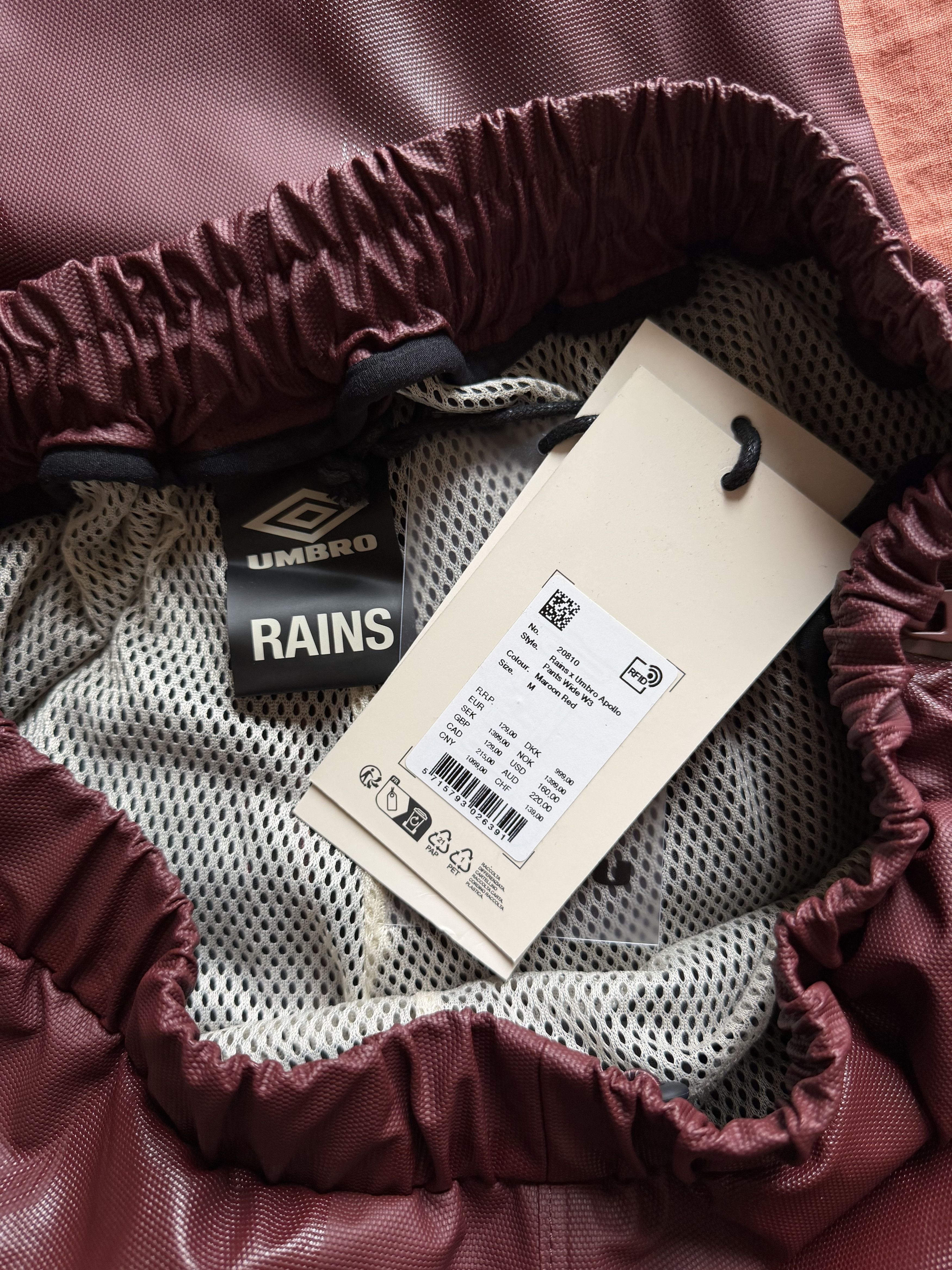 Umbro RAINS Umbro Apollo Wide W3 Pants in Maroon Red Size US 32 / EU 48 - 9 Thumbnail