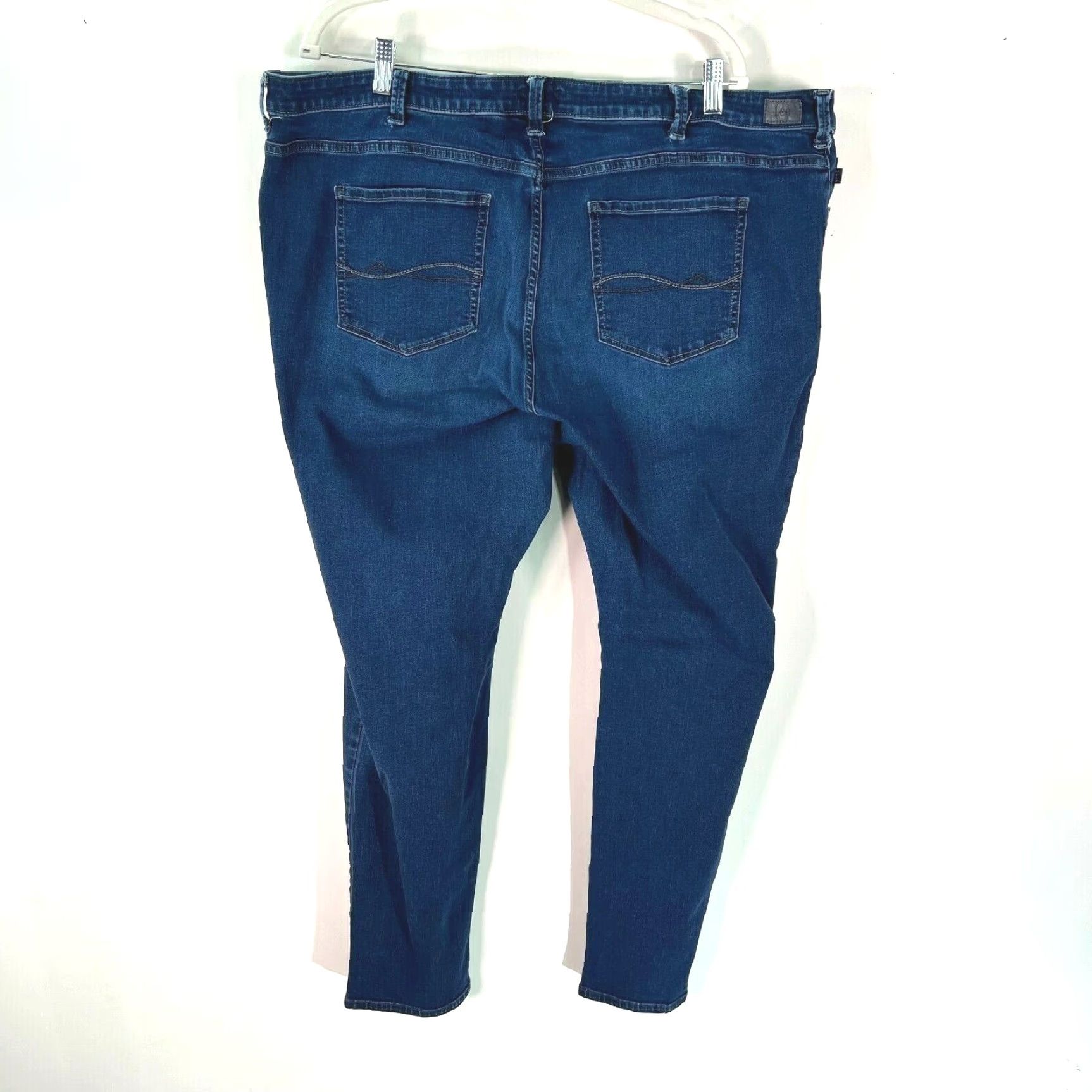 Lee Lee Plus Size 24W Slimming Fit Distressed Skinny Jeans Blue Denim 32 Inseam Womens Size 42" / US 20 - 2 Thumbnail