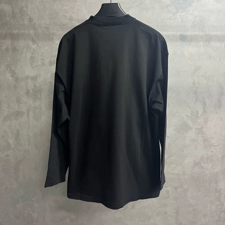 Balenciaga Balenciaga Black Logo Print Long Sleeve T-Shirt-2506 Size US M / EU 48-50 / 2 - 5 Thumbnail