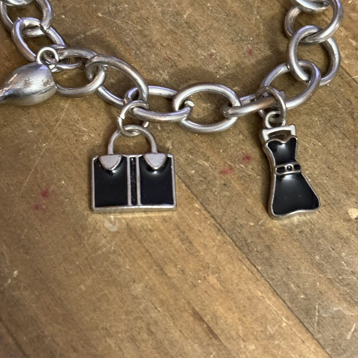 Other Chunky silver tone glam theme charm toggle bracelet Size ONE SIZE - 5 Thumbnail