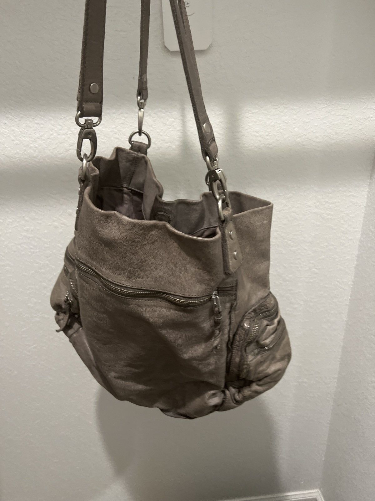 Allsaints × Vintage All Saints Leather Grey Vintage Bag Size ONE SIZE - 2 Thumbnail