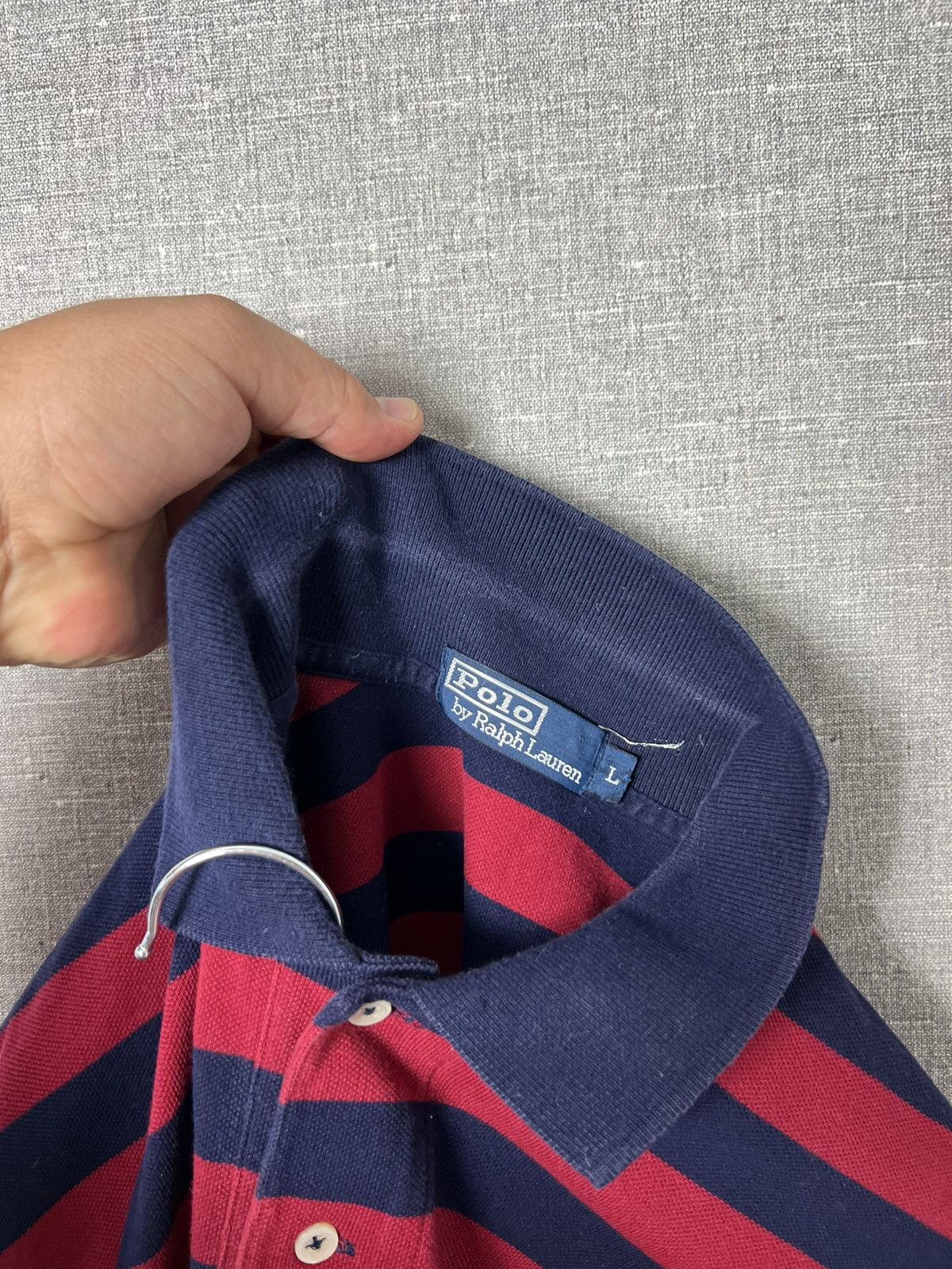 Polo Ralph Lauren × Vintage Vintage Polo Ralph Lauren Striped Rugby Polo Long Sleeve Size US L / EU 52-54 / 3 - 12 Thumbnail
