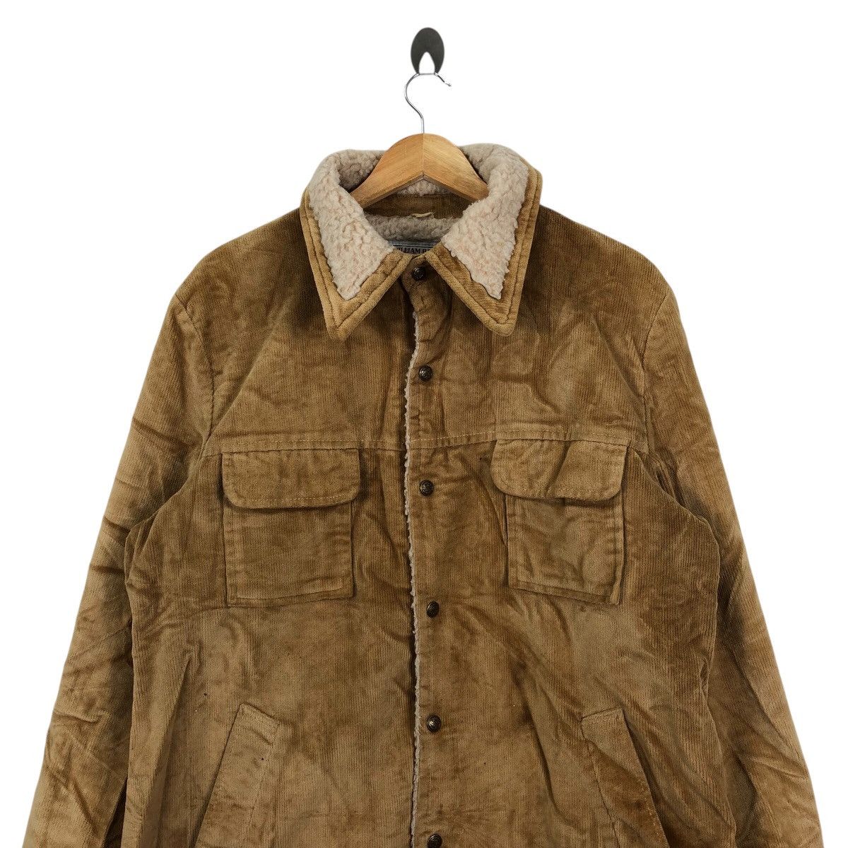 William Barry Vintage 70s WILLIAM BARRY USA Corduroy Sheepskin Jacket Size US L / EU 52-54 / 3 - 2 Thumbnail