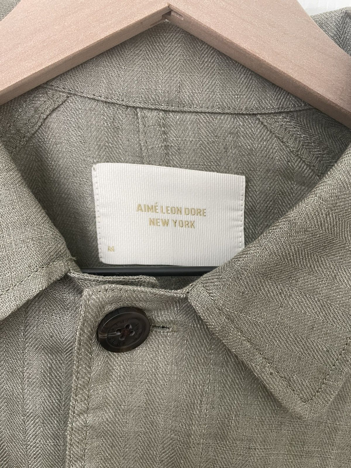 Aime Leon Dore Linen Chore Jacket - Olive | Grailed