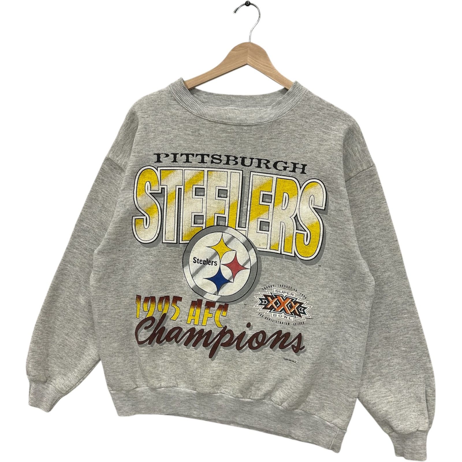 Vintage Vintage Pittsburgh Steelers AFC Champions NFL Crewneck '95 L Size US L / EU 52-54 / 3 - 3 Thumbnail