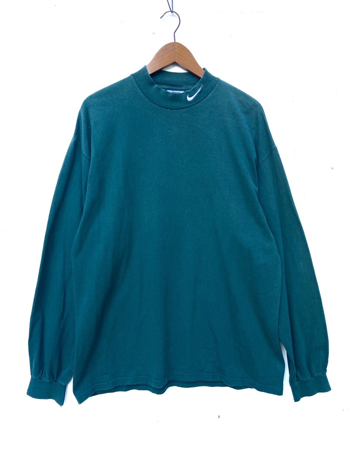 Nike 🔥 Vtg 90s Vintage Nike t shirt small logo long sleeve Size US XL / EU 56 / 4 - 1 Thumbnail