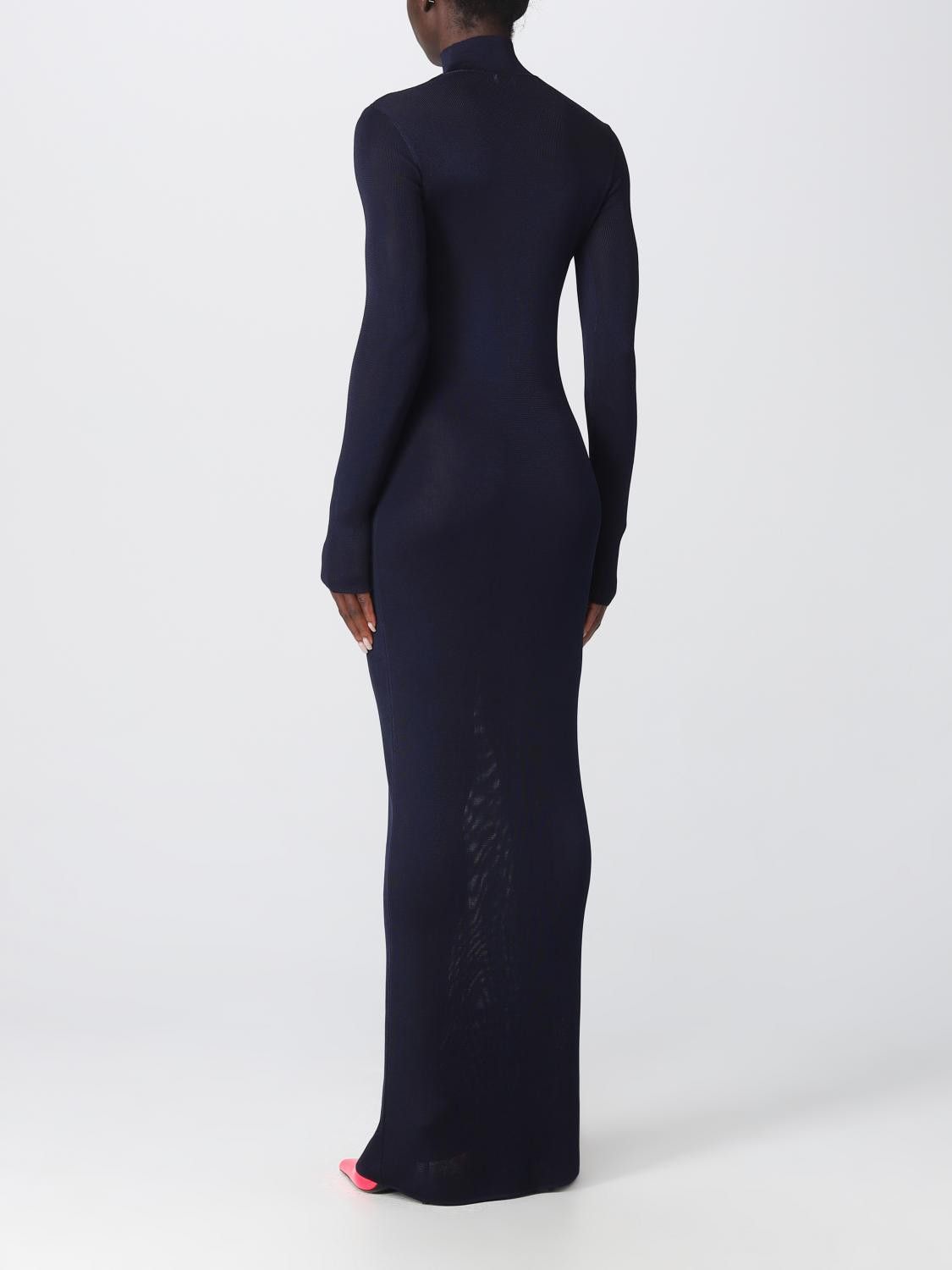Saint Laurent Paris o1y0126 Maxi Dress in Midnight Blue Size M / US 6-8 / IT 42-44 - 2 Thumbnail