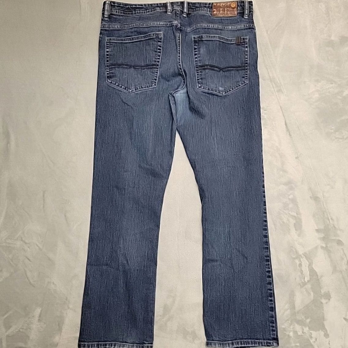 Buffalo David Bitton Buffalo David Bitton Jeans Driven-X Basic Straight Stretch Blue Denim Mens 36x32 5-Pocket Belt Loops Cotton Blend Zip Jeans Men's Straight Blue Denim Size US 36 / EU 52 - 4 Thumbnail