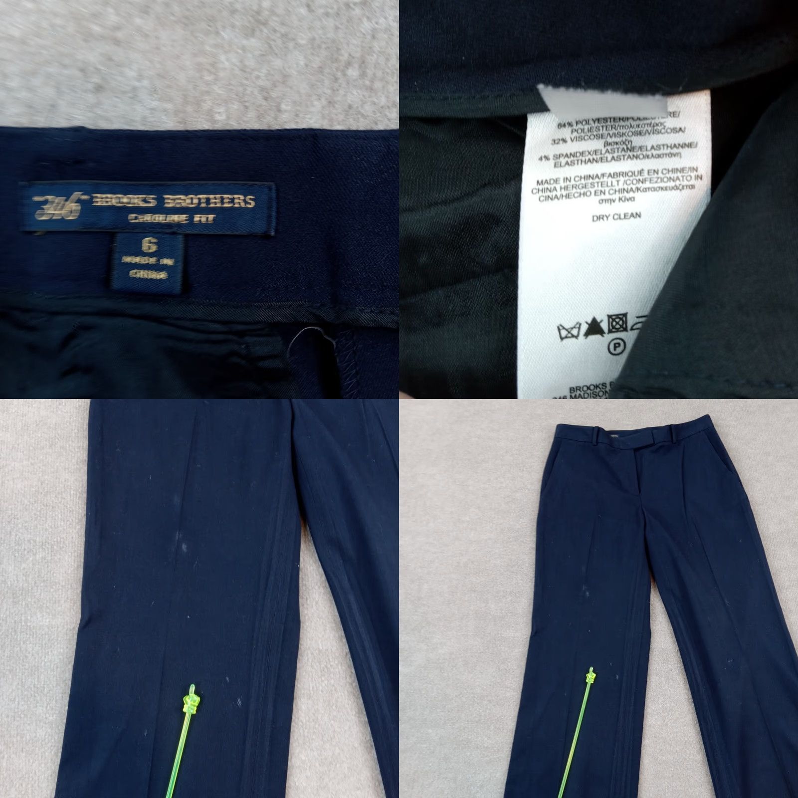 Brooks Brothers Brooks Brothers Womens Dress Pants Size 6 Extra Large Blue Straight Leg Stretch Size 28" / US 6 / IT 42 - 8 Thumbnail