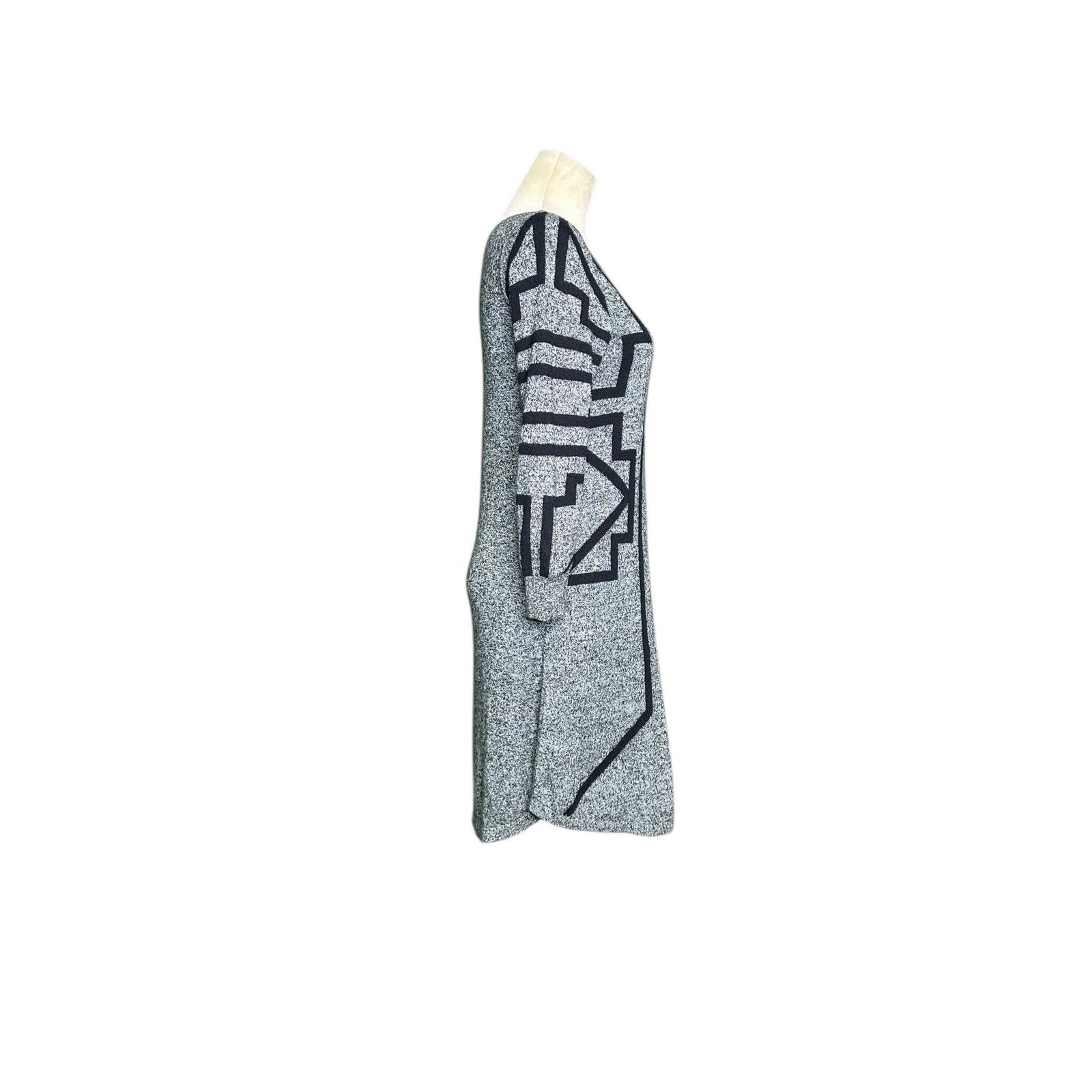 Express Express gray black geometric sweater dress size XS Size XS / US 0-2 / IT 36-38 - 7 Thumbnail