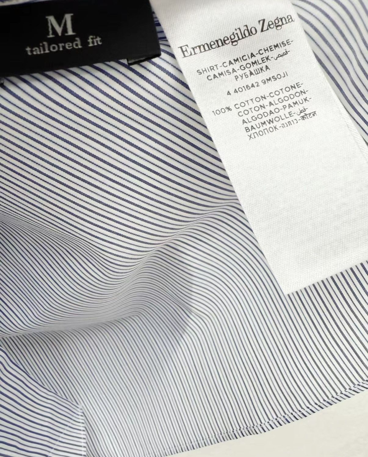 Ermenegildo Zegna Ermenegildo Zegna 100% Cotton Long Sleeve Shirt J30 Size US M / EU 48-50 / 2 - 8 Thumbnail