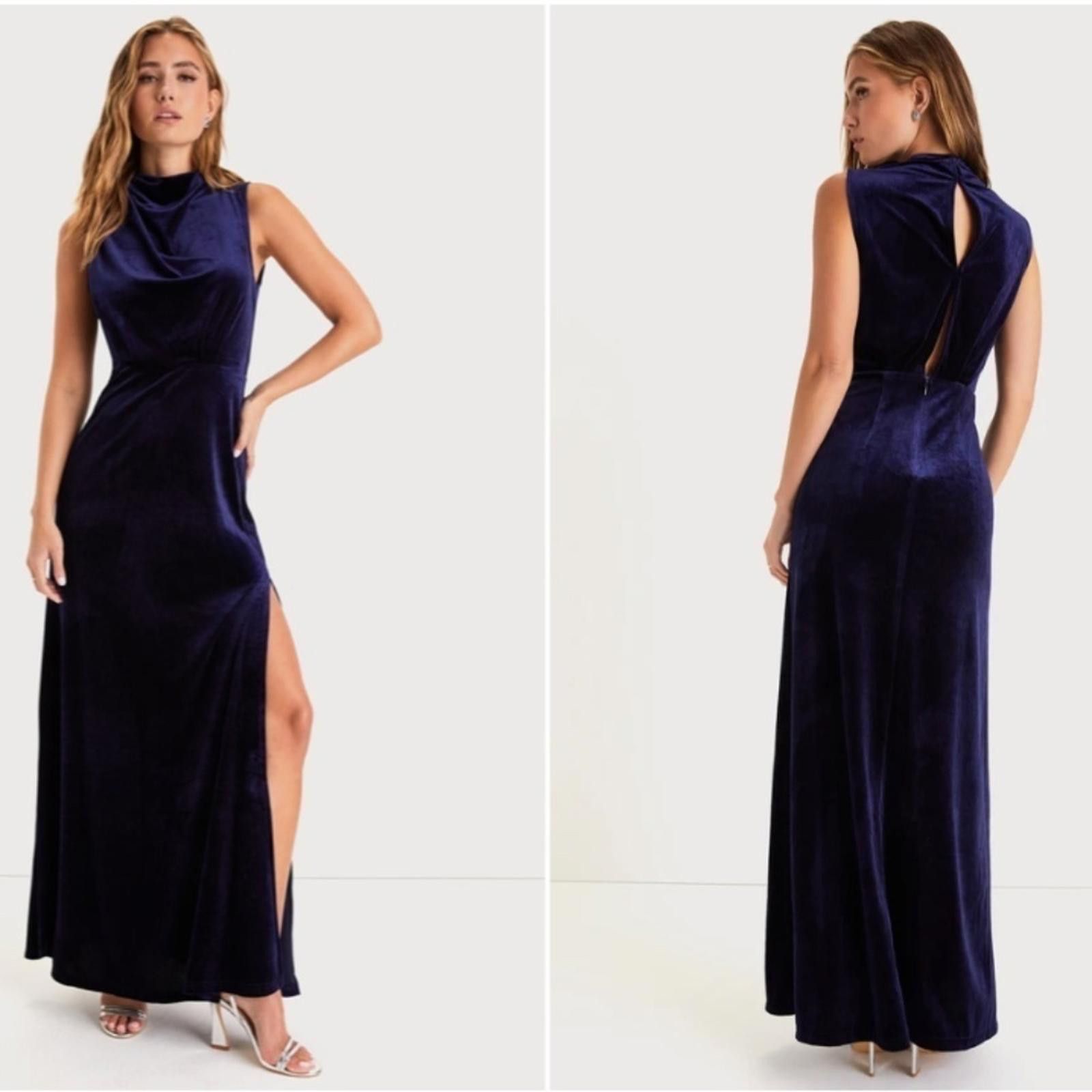 Lulus LULU's Elegant Special Event Wedding Bridesmaid Velvet Gown Size XL / US 12-14 / IT 48-50 - 4 Thumbnail