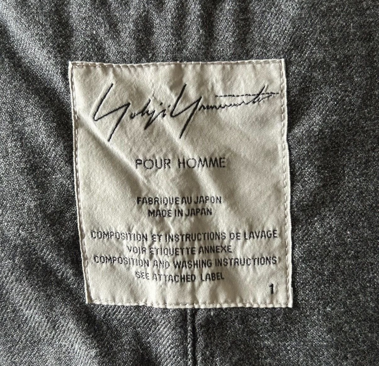 Yohji Yamamoto Yohji Yamamoto 12AW Asymmetric Back Vent Gray Blazer K4 Size US S / EU 44-46 / 1 - 6 Thumbnail