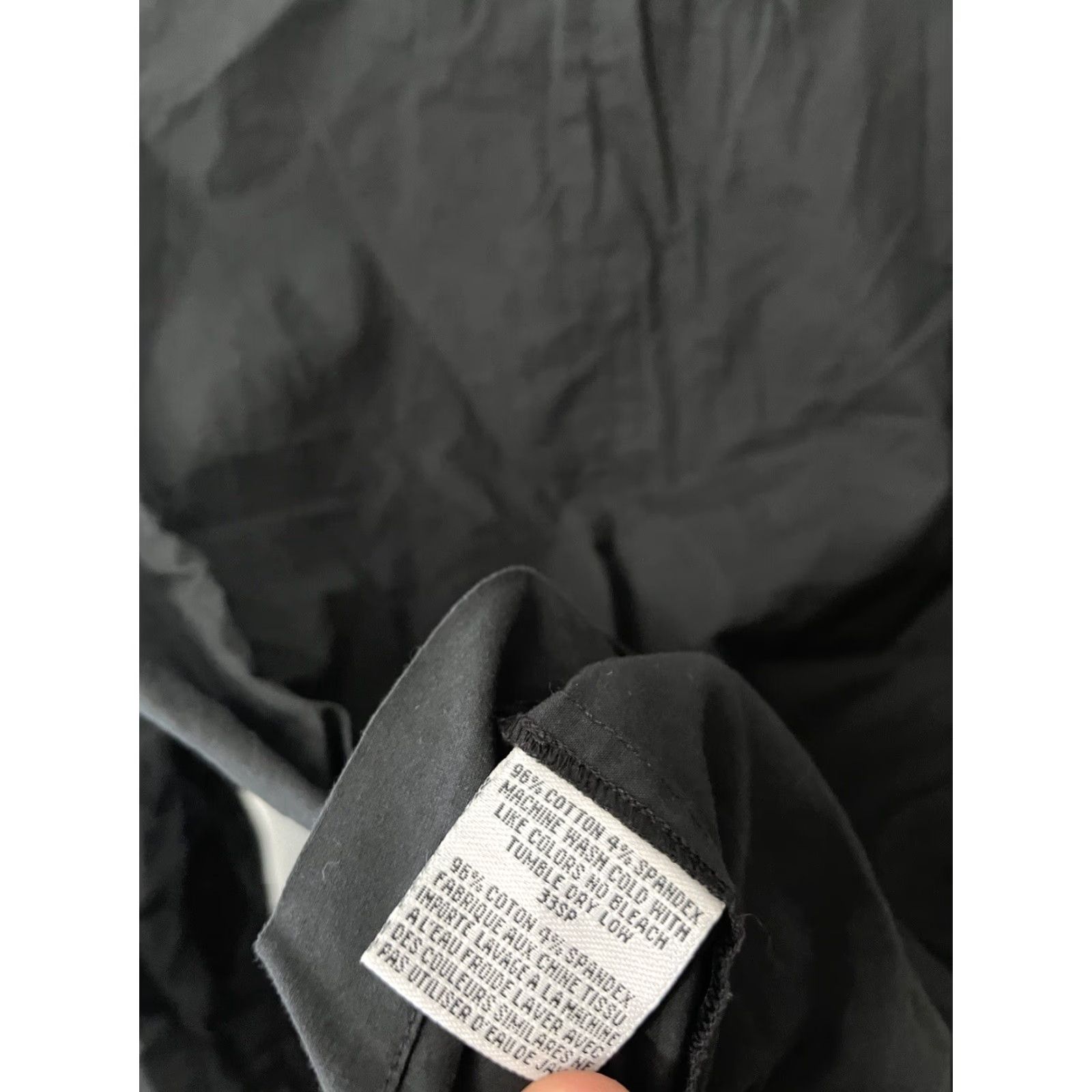 Eileen Fisher Eileen Fisher Button Down Mock Neck Top- Black- Medium Cotton Blend Size M / US 6-8 / IT 42-44 - 4 Thumbnail