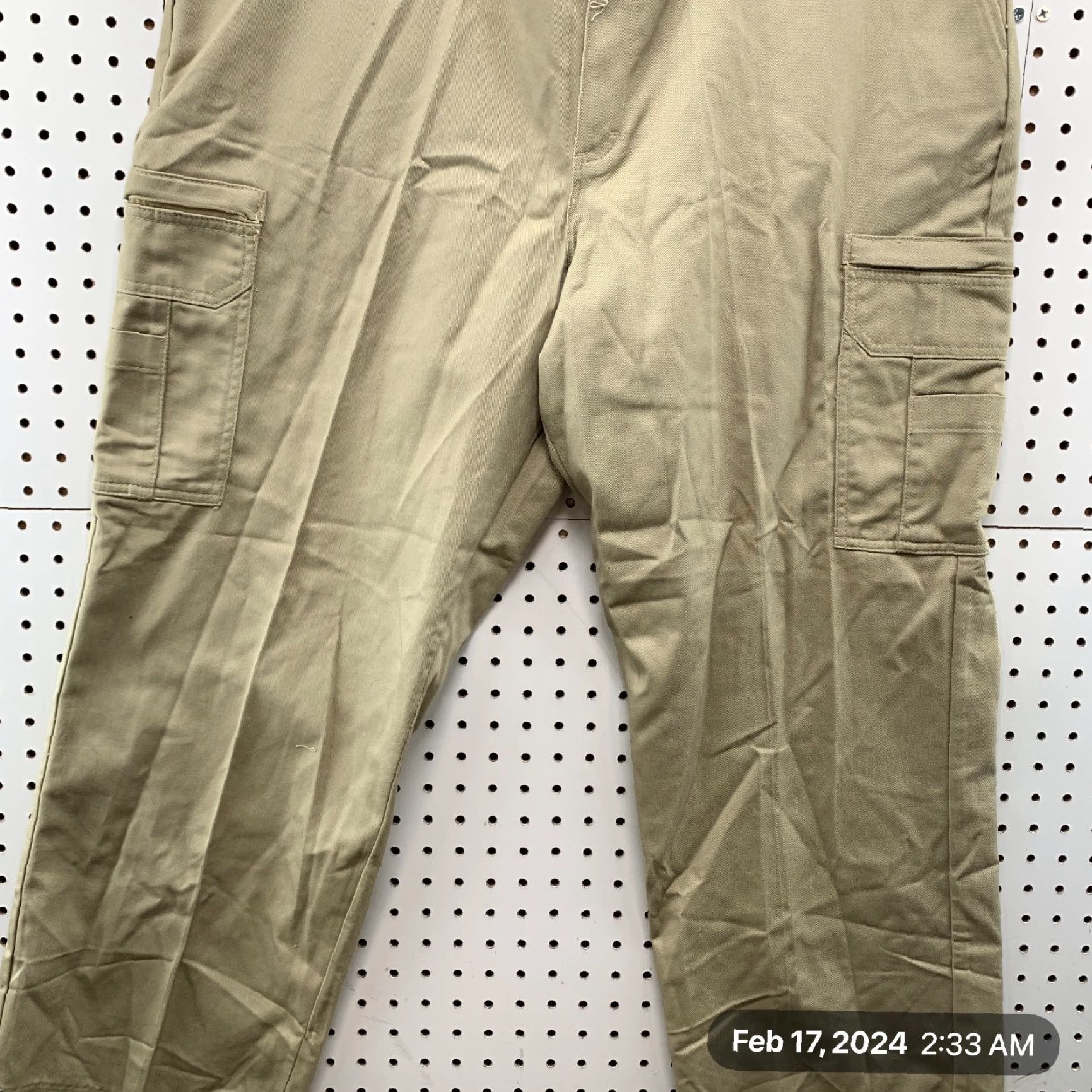 Dickies VINTAGE Dickies Cargo Pants Mens 42x29 Beige Khaki Workwear Canvas Flat Front 29" Inseam Mens Size US 42 / EU 58 - 3 Thumbnail