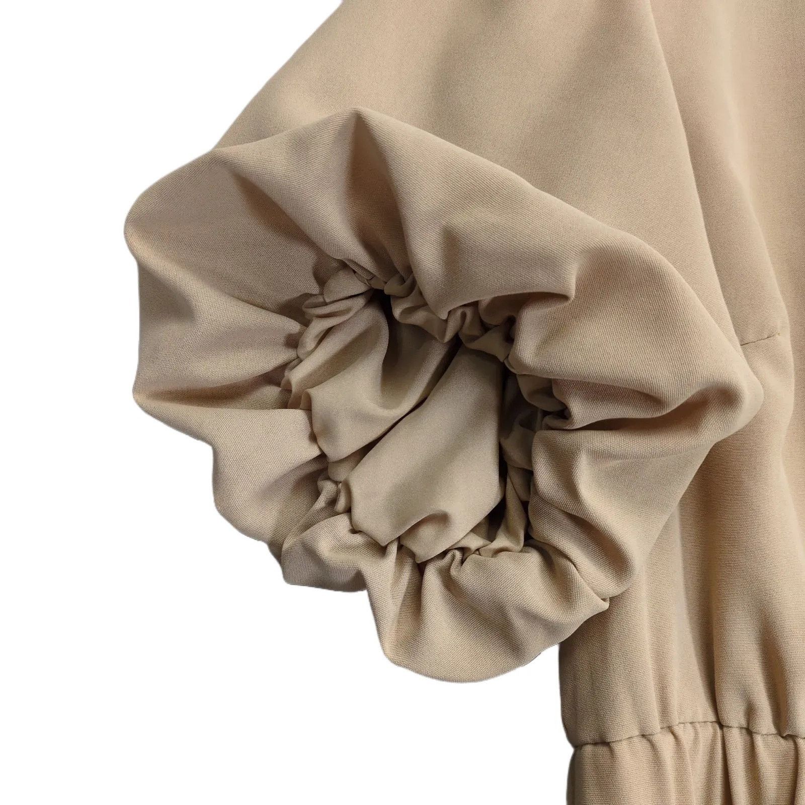 Other Pretty Garden Women's XL Beige Pleated Wrap Maxi Dress Size XL / US 12-14 / IT 48-50 - 4 Thumbnail