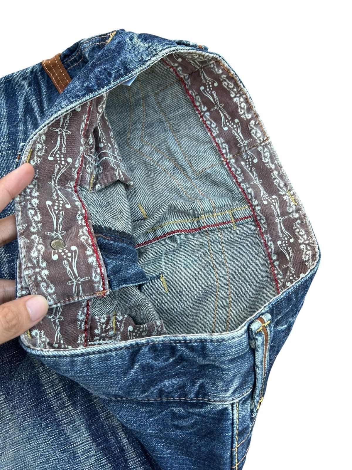 Kapital VINTAGE EDWIN NAVAJO JAPANESE BRAND DENIM JEANS RARE☠️🎌 Size US 31 - 10 Thumbnail