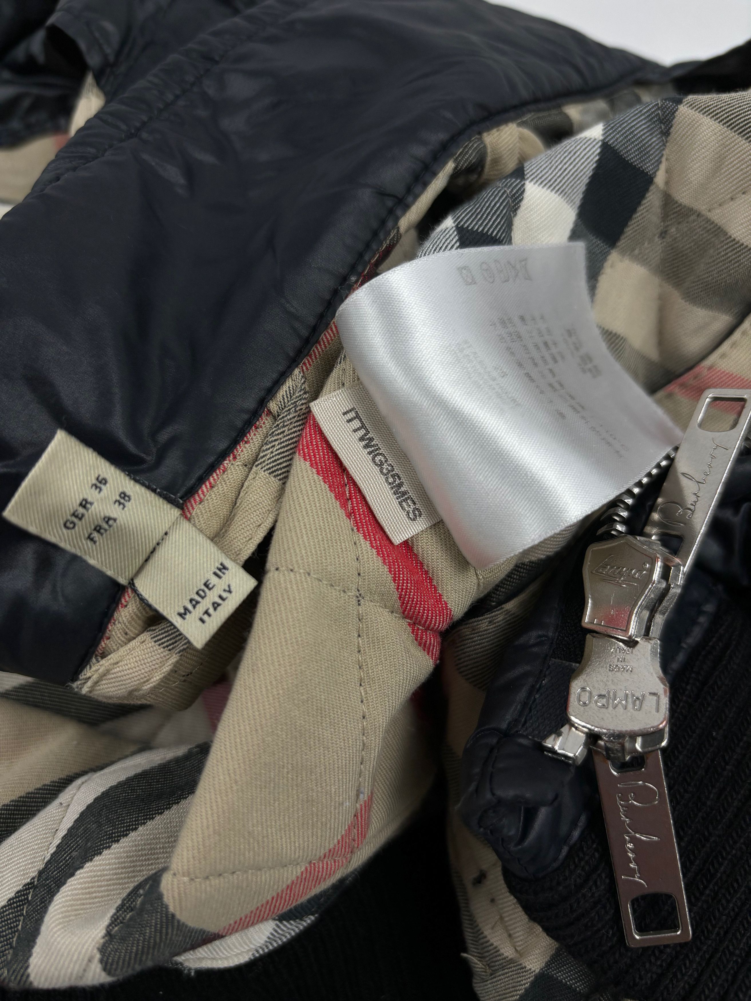 Burberry London Nova Check Biker Ribbed Cuffs Quilted Jacket Full-Zip Bomber Size M / US 6-8 / IT 42-44 - 21 Thumbnail