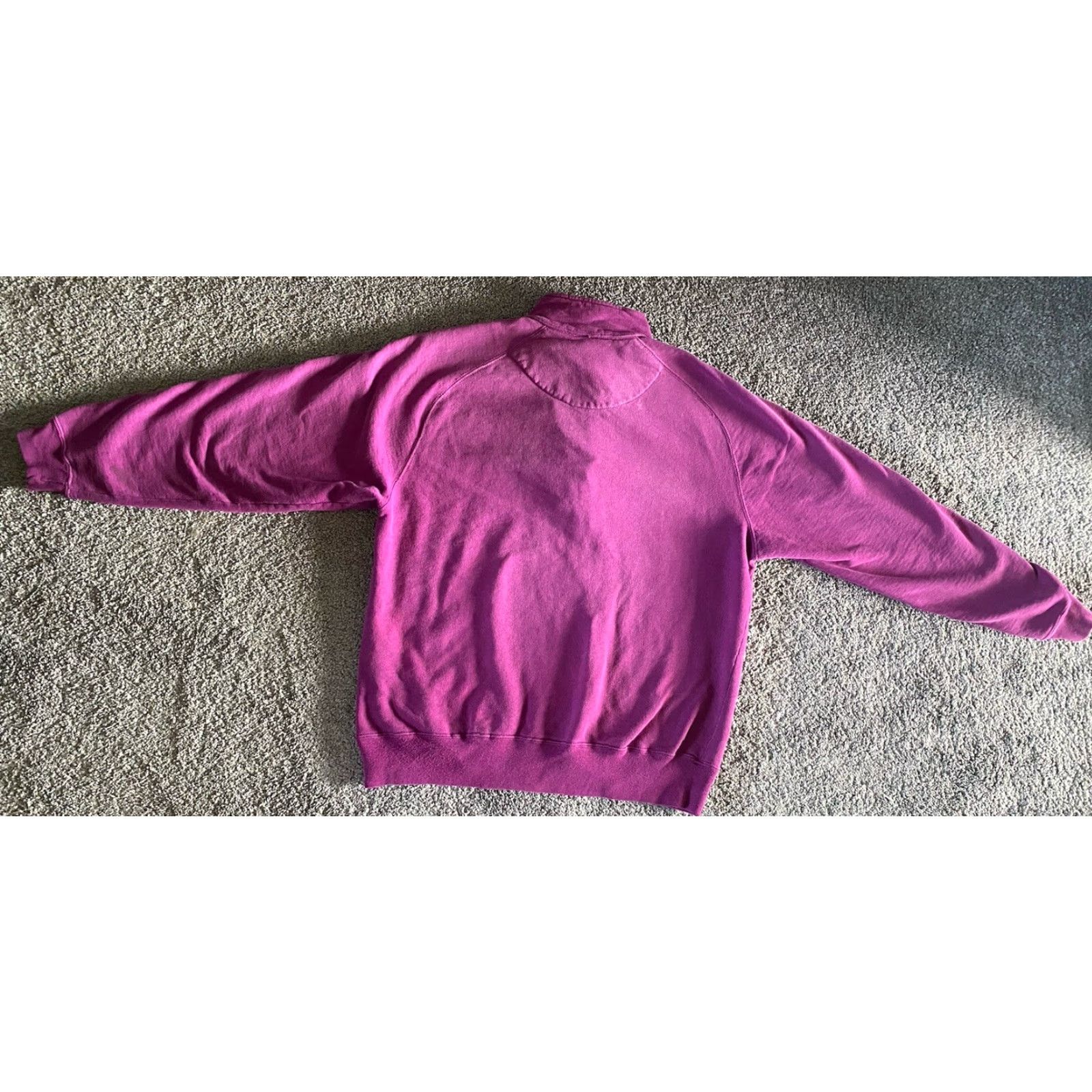 Champion VINTAGE Champion Sweatshirt 1/4 Zip Womens XL Purple Long Sleeve USA 90s Classic Logo Sports Size XL / US 12-14 / IT 48-50 - 2 Thumbnail