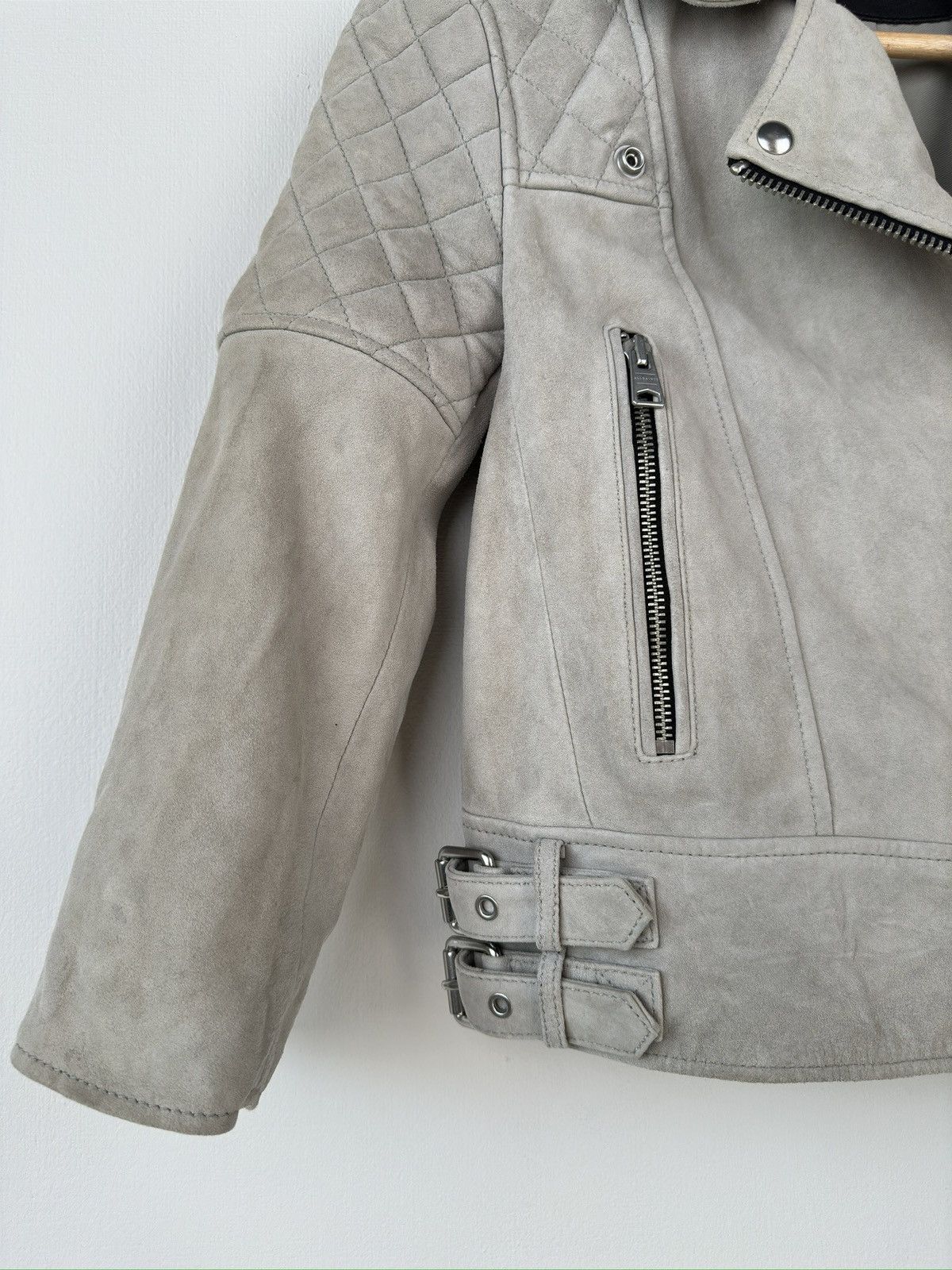 Allsaints ALLSAINTS Suede Beattie Biker Leather Jacket UK 8 / US 4 Size S / US 4 / IT 40 - 7 Thumbnail