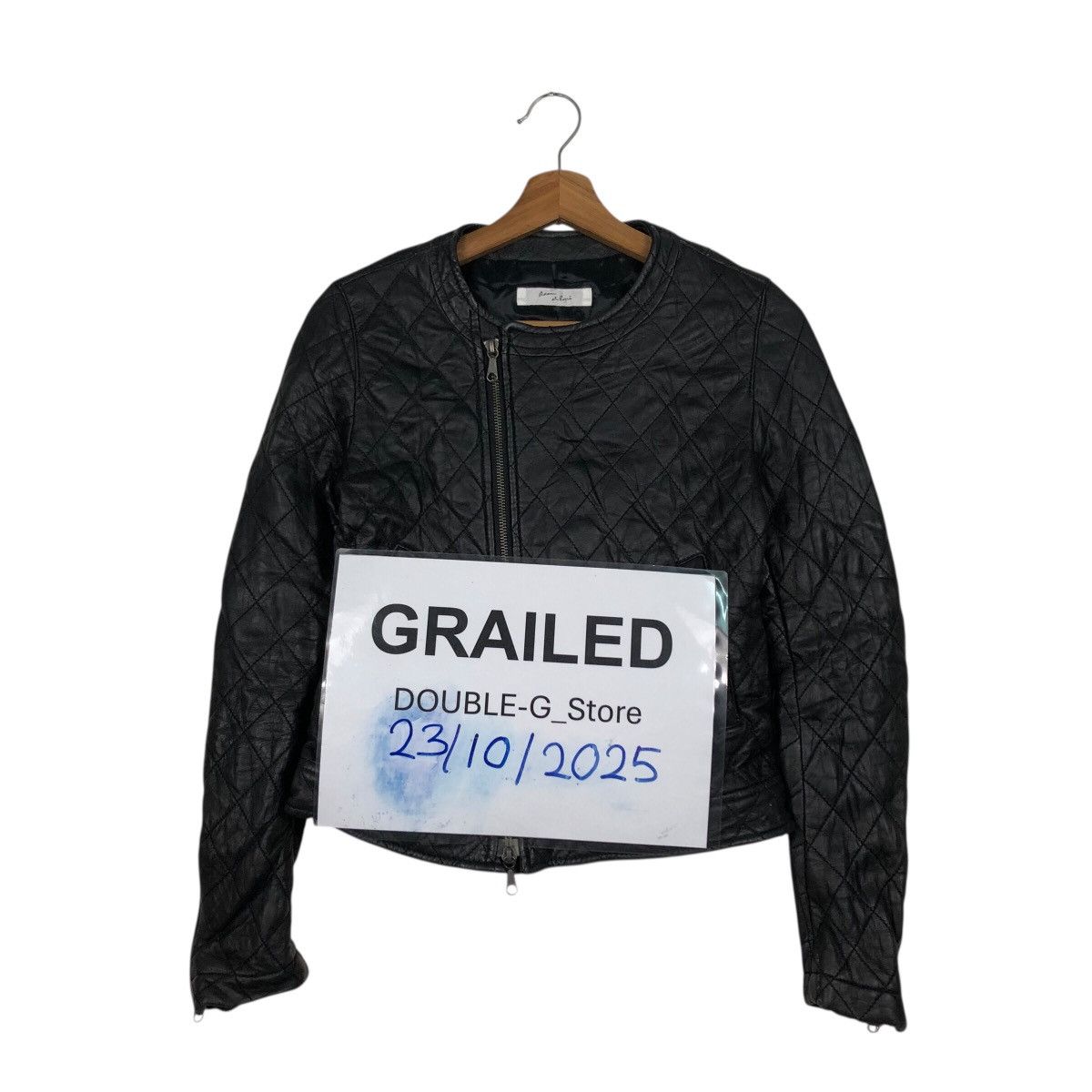 ADAM ET ROPE 📌Cropped Biker Leather Jacket Adam Et Rope Issey Miyake Size US M / EU 48-50 / 2 - 1 Thumbnail