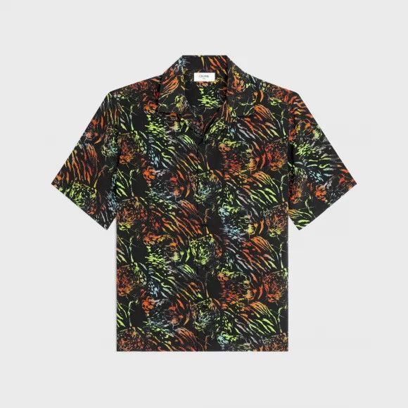 Celine o1bcso1str0824 Printed Crepe Hawaiian Shirt in Multicolor Size US XS / EU 42 / 0 - 1 Preview