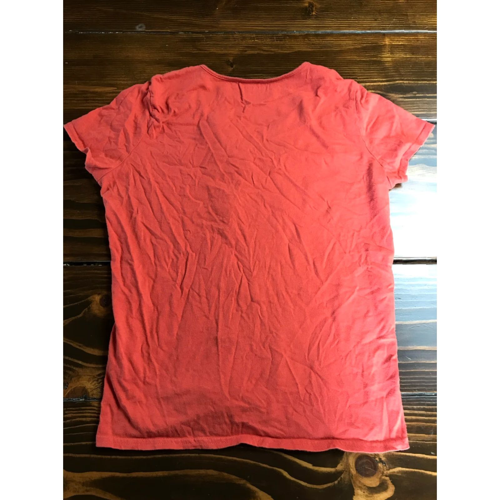 Vintage Laura Scott Shirt Women's M Burnt Orange Beaded Short Sleeve Shirt Womens 100% Cotton Casual Modern Fall Spring Summer Size M / US 6-8 / IT 42-44 - 2 Thumbnail