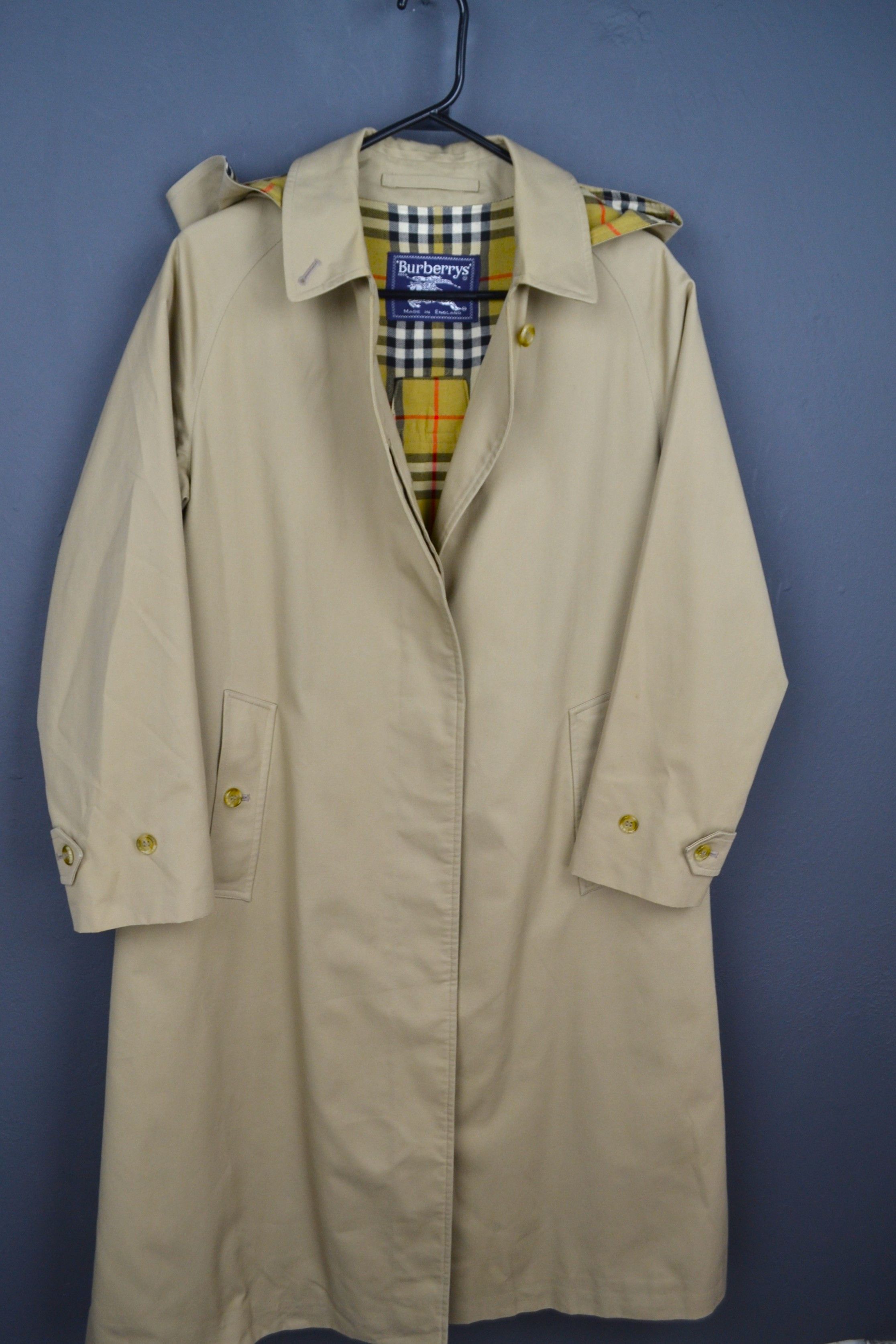 Burberry Burberry's Vintage Hooded Trenchcoat Coat Beige 10 XL Size L / US 10 / IT 46 - 2 Thumbnail