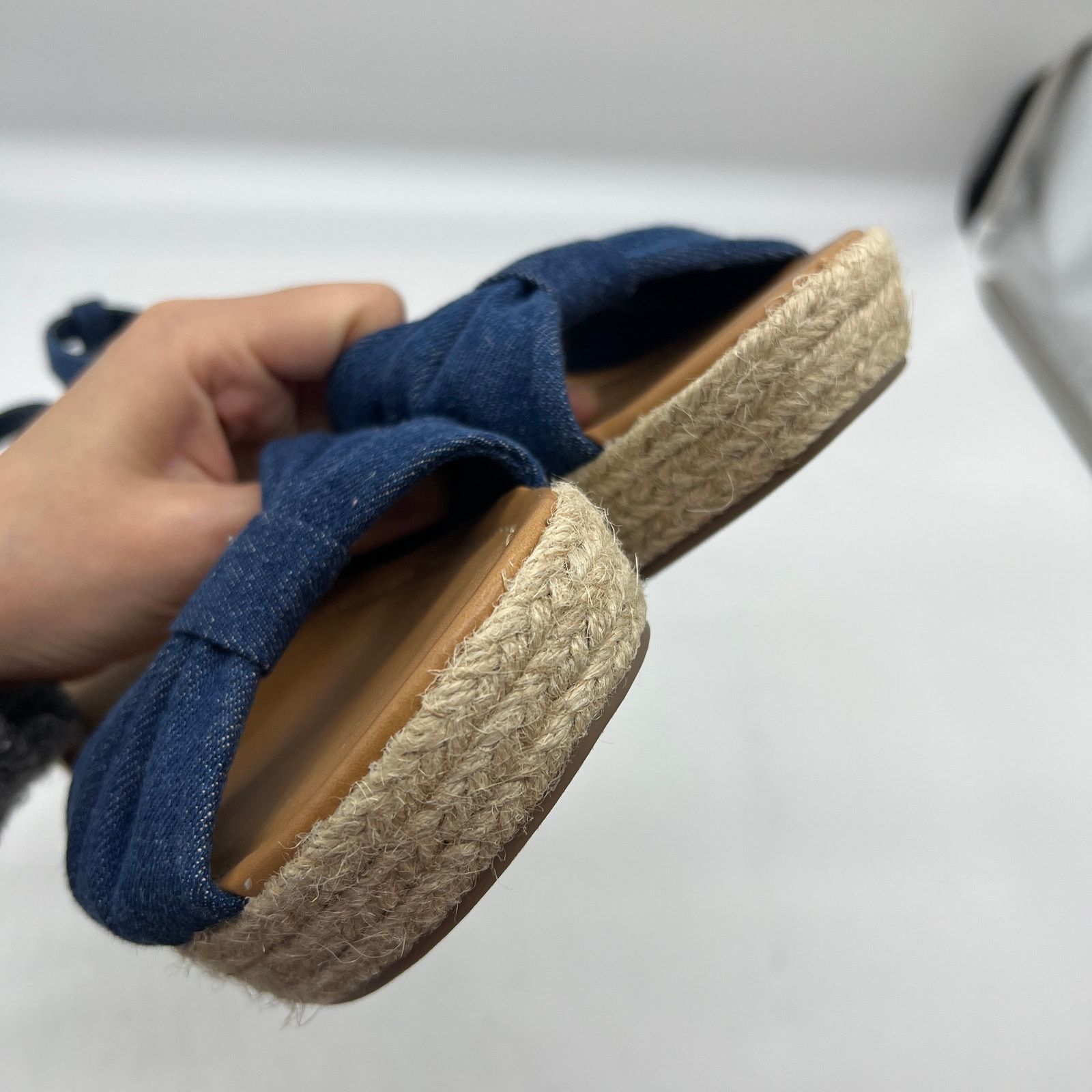 Other a.n.a Womens Dukes Heeled Sandals Denim Blue Size 9.5 Size US 9.5 / IT 39.5 - 7 Thumbnail
