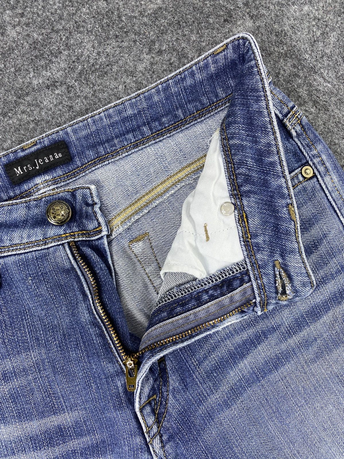 Japanese Brand Japanese Brand mrs.Jeana Flare Blue Wash Jeans - J1030 Size 27" / US 4 / IT 40 - 8 Thumbnail