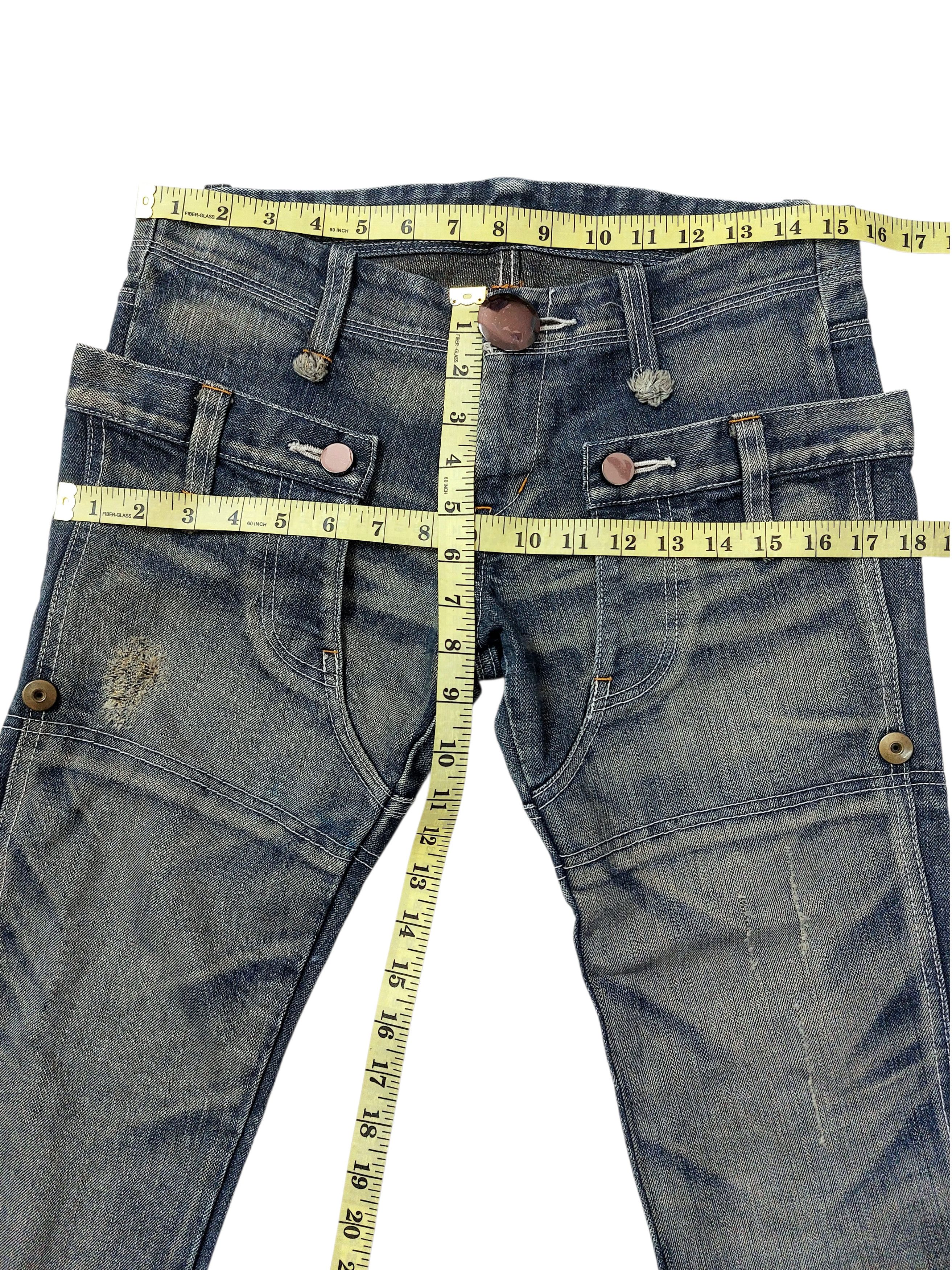 Vintage The Smork Indigo Outlaw Double Waist Jeans Size 31" - 12 Thumbnail