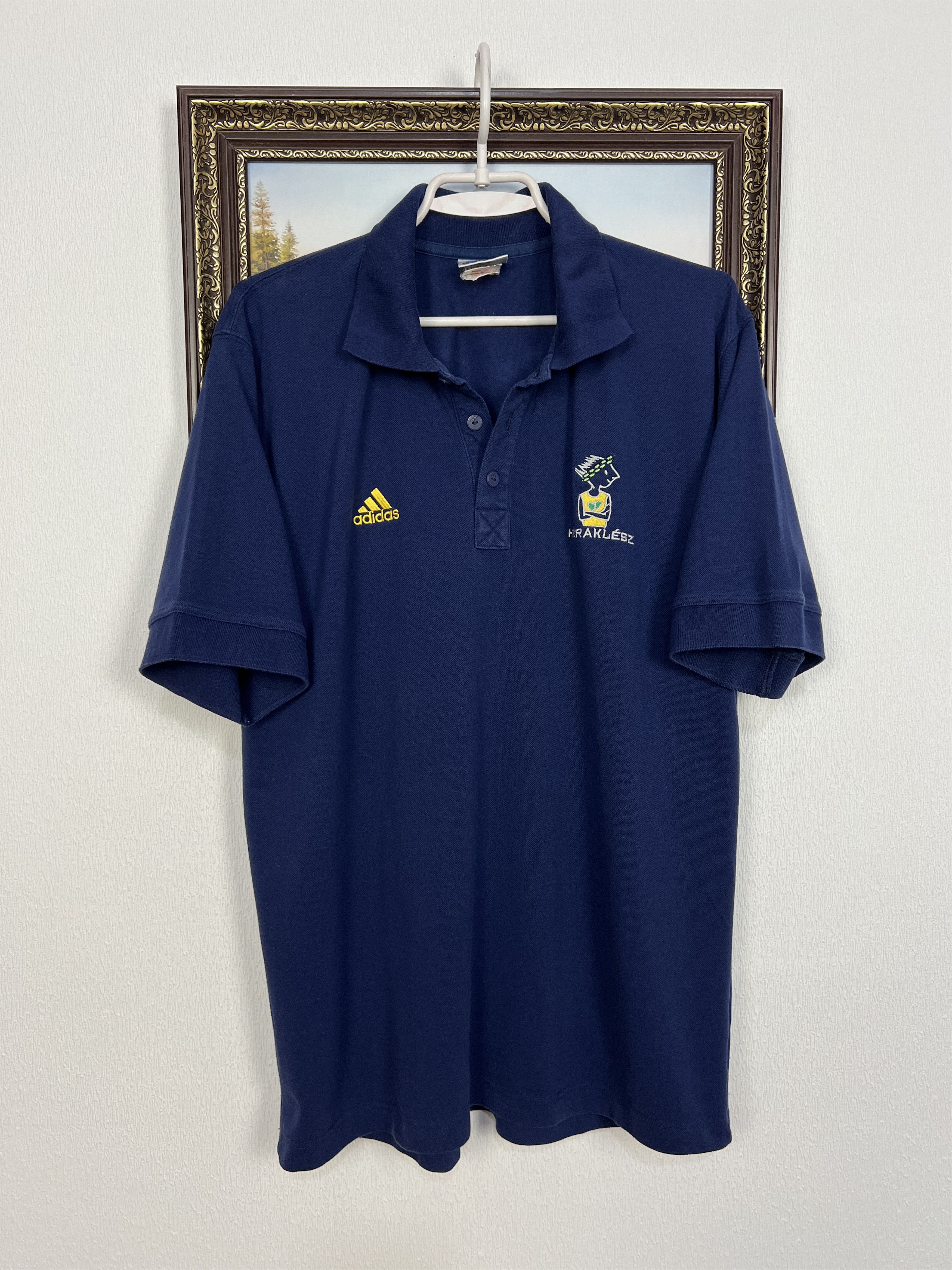 Adidas Vintage 90's Adidas Heraklesz Hungary Polo Shirt Jersey Rare Size US L / EU 52-54 / 3 - 1 Thumbnail