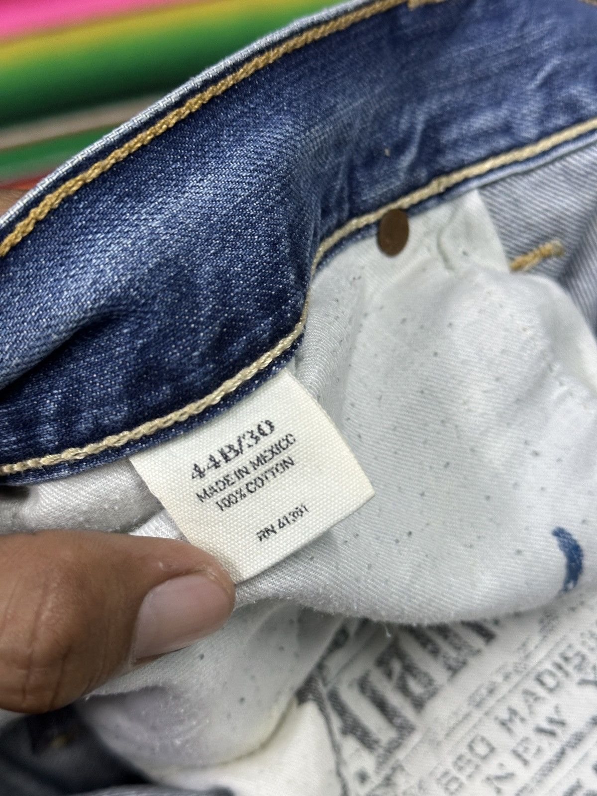POST ARCHIVE FACTION (PAF) Polo Ralph Lauren 💥 Loose Denim Baggy Oversize💥 Size US 44 / EU 60 - 7 Thumbnail