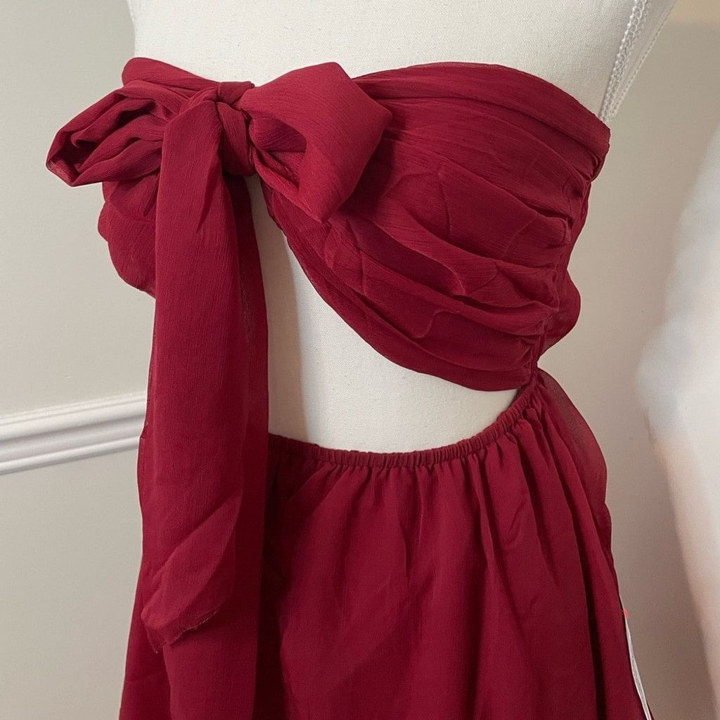 Asos NWt Miss Selfridge Beach Dobby Chiffon Tie-Front Romper S Size 27" / US 4 / IT 40 - 10 Thumbnail