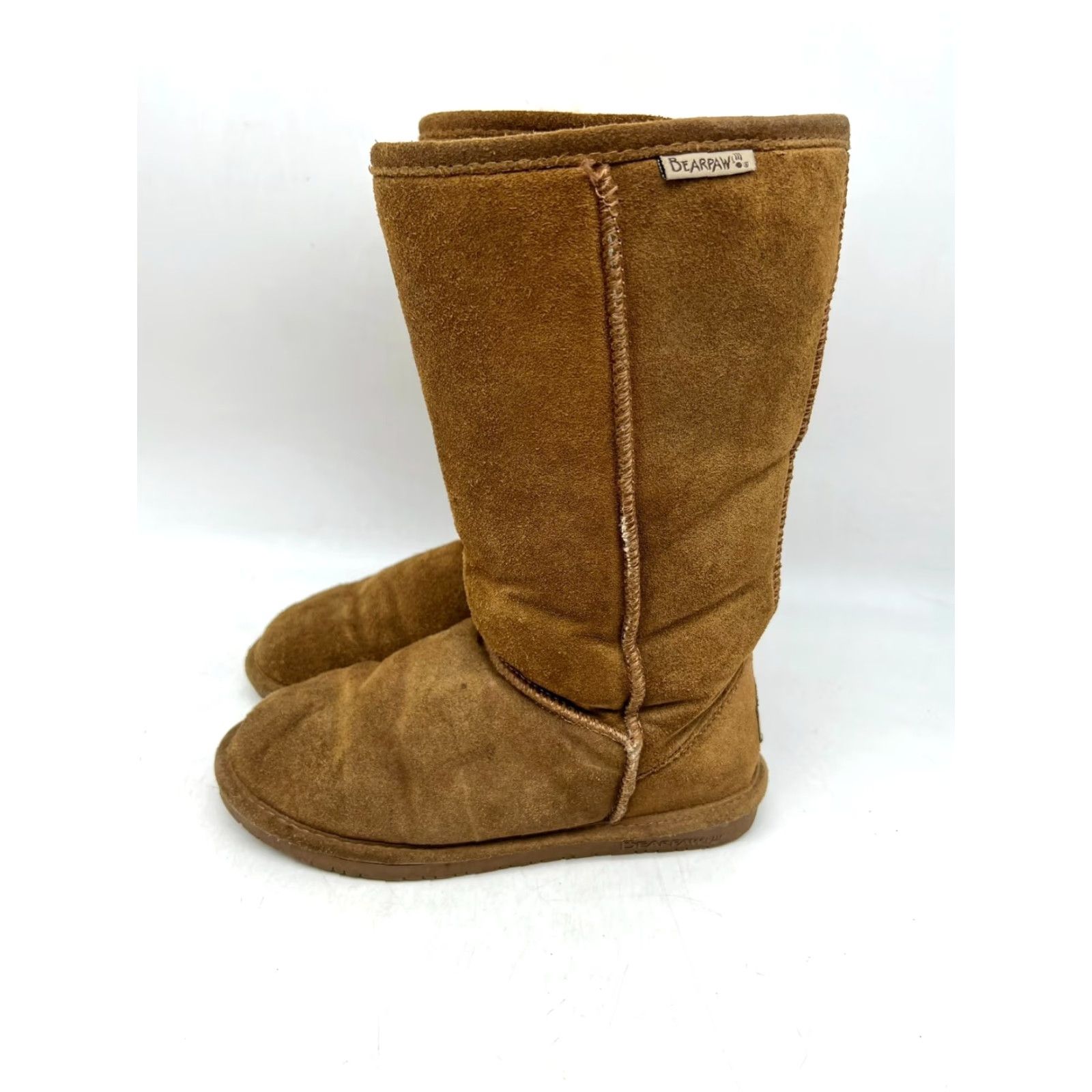Vintage Bearpaw Emma Boots Womens Sz 7 Winter Flat Tan Brown Sheepskin Wool Suede Boots Size US 7 / IT 37 - 5 Thumbnail