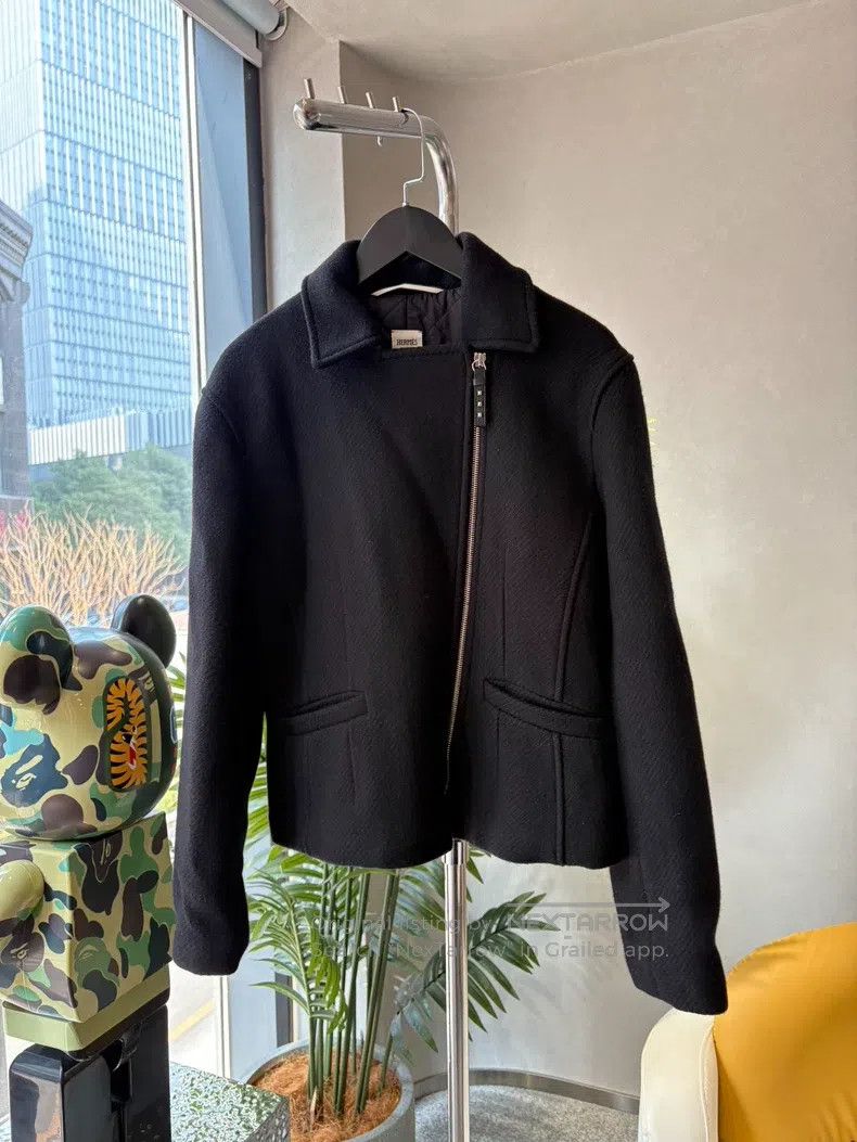 Hermes Hermes Black irregular zipper jacket Size XS / US 0-2 / IT 36-38 - 1 Thumbnail