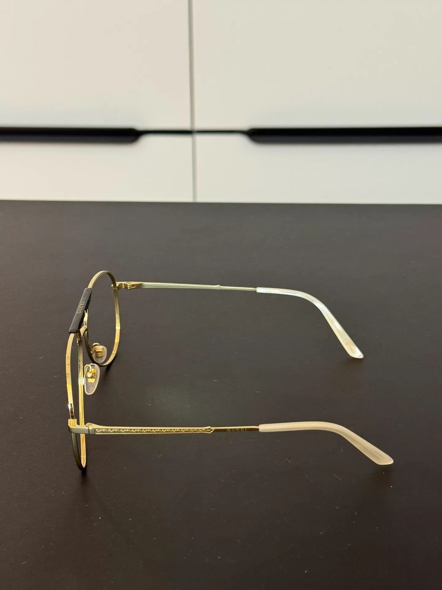 Gucci Gucci Gold Frame Glasses No Lenses Mai Style Size ONE SIZE - 3 Thumbnail